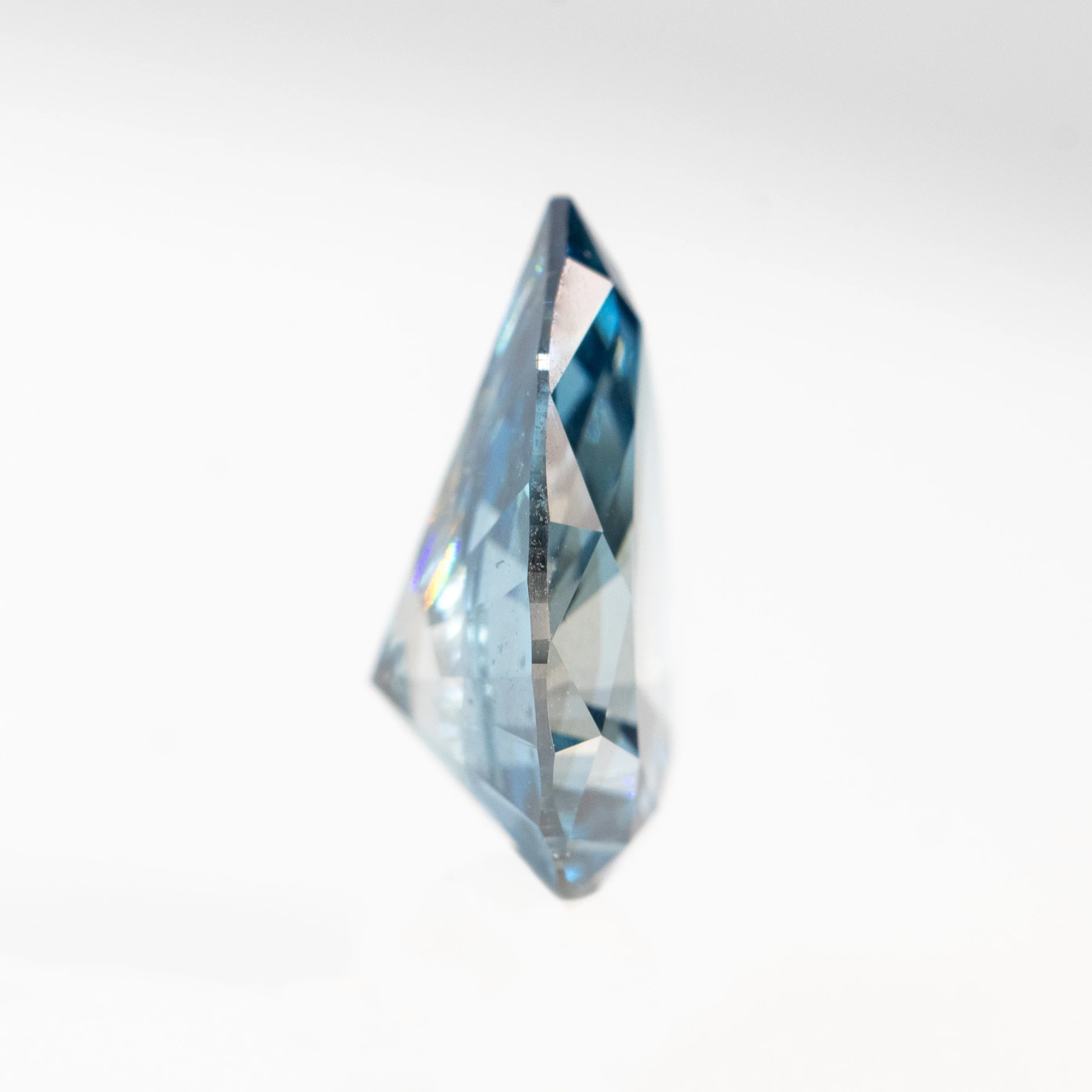 1.43 Carat Blue Lab Grown Pear Diamond for Custom Work - Inventory Code LGBP143 - Image 5
