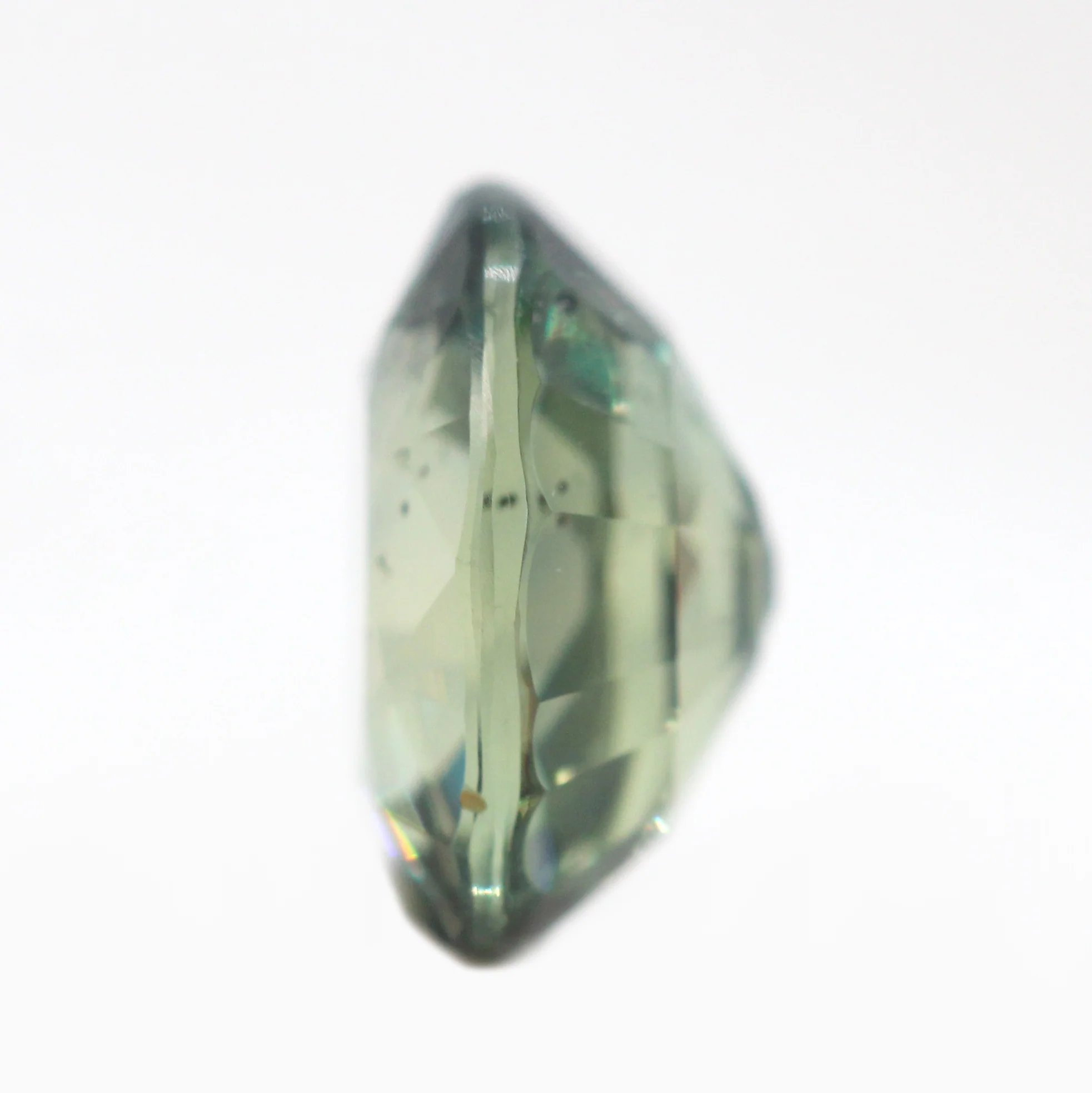 1.44 Carat Light Green Oval Sapphire for Custom Work - Inventory Code GOS144 - Image 5