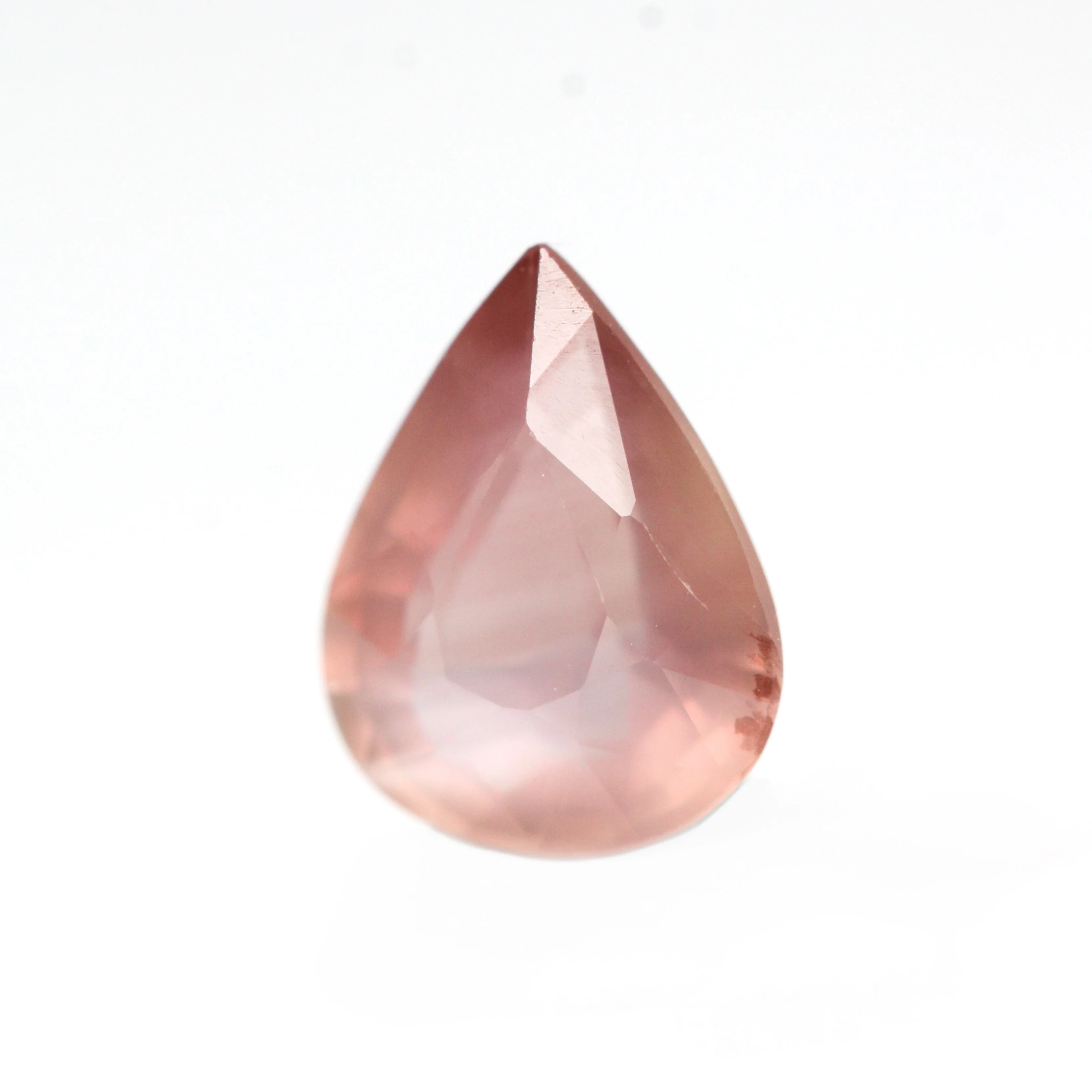 1.44 Carat Opalescent Peach Pear Sapphire for Custom Work - Inventory Code PPS144 - Image 3