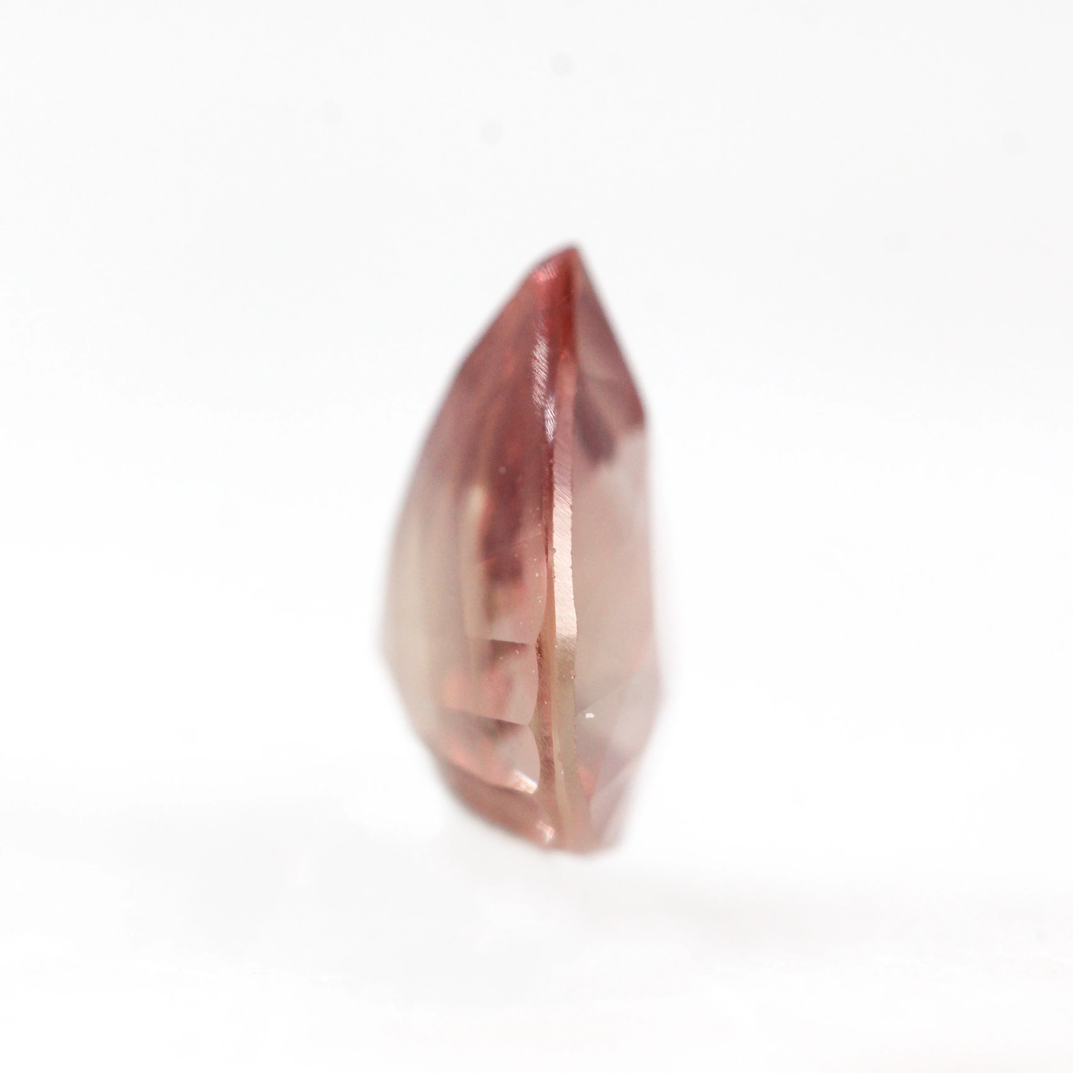 1.44 Carat Opalescent Peach Pear Sapphire for Custom Work - Inventory Code PPS144 - Image 5