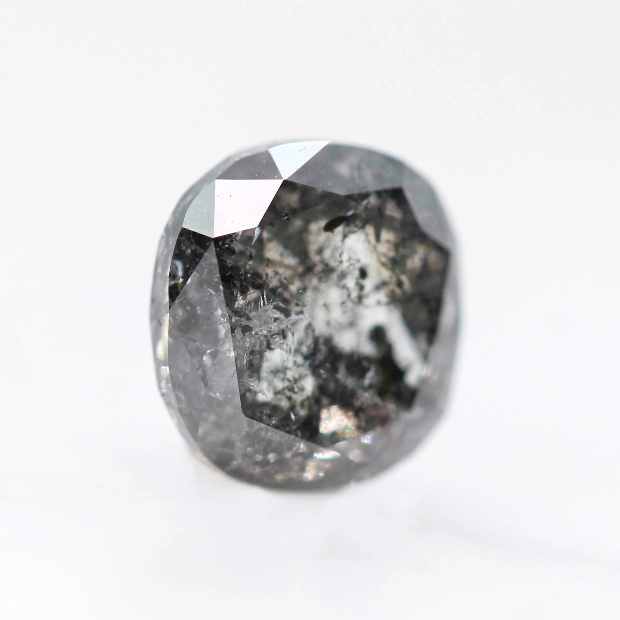 1.45 Carat Dark and Clear Cushion Cut Salt and Pepper Diamond for Custom Work - Inventory Code DCC145 - Image 3