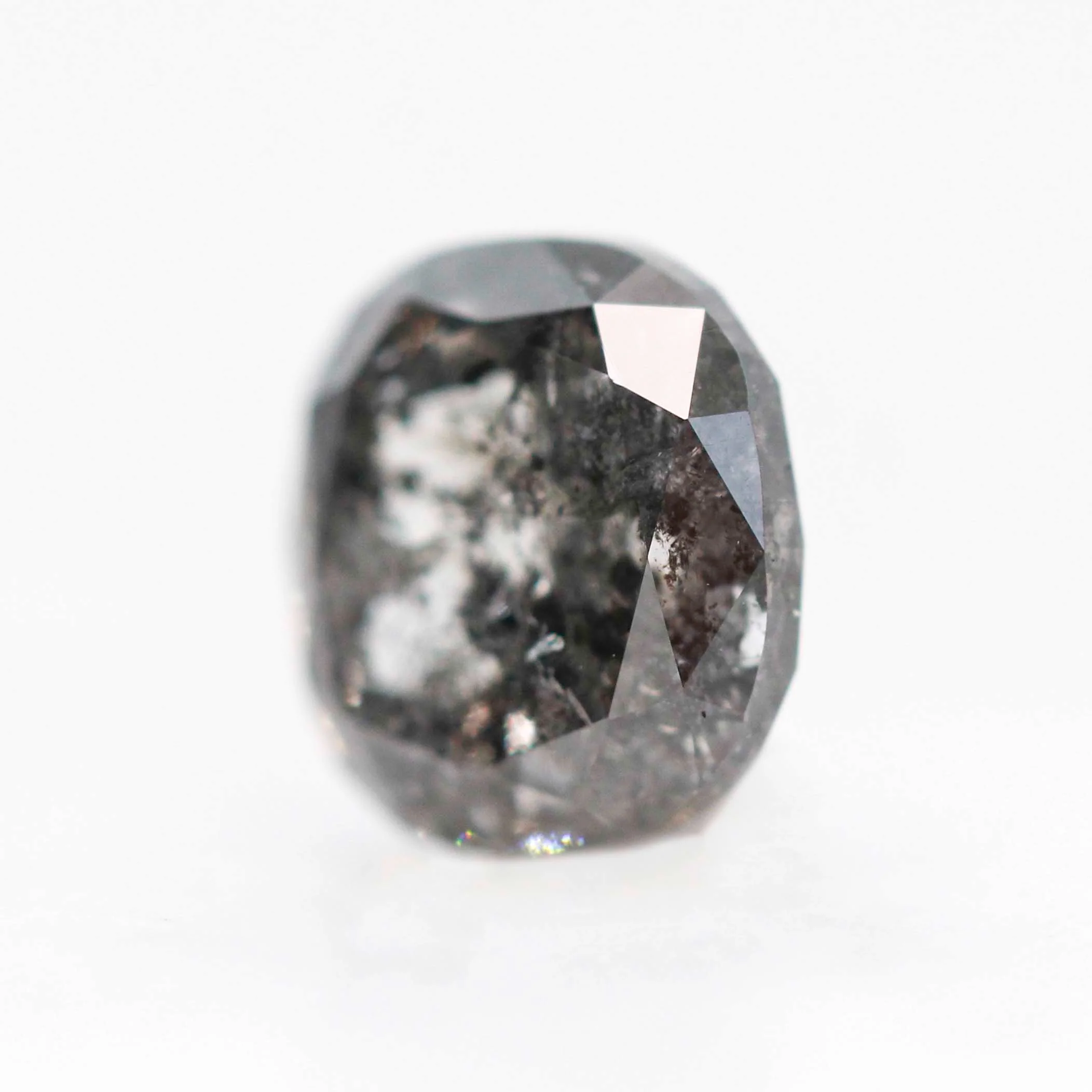 1.45 Carat Dark and Clear Cushion Cut Salt and Pepper Diamond for Custom Work - Inventory Code DCC145 - Image 4