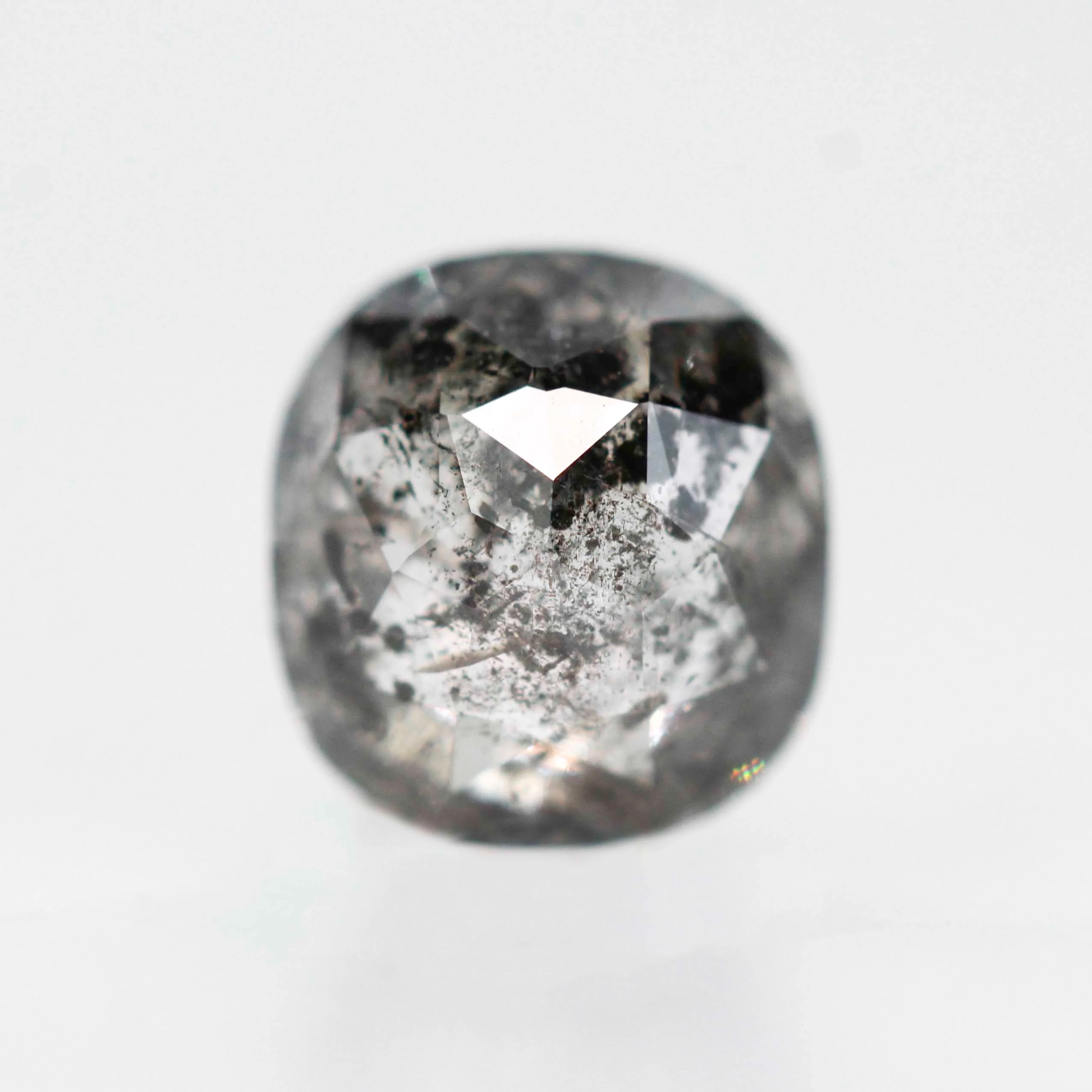 1.45 Carat Dark and Clear Cushion Cut Salt and Pepper Diamond for Custom Work - Inventory Code DCC145 - Image 5