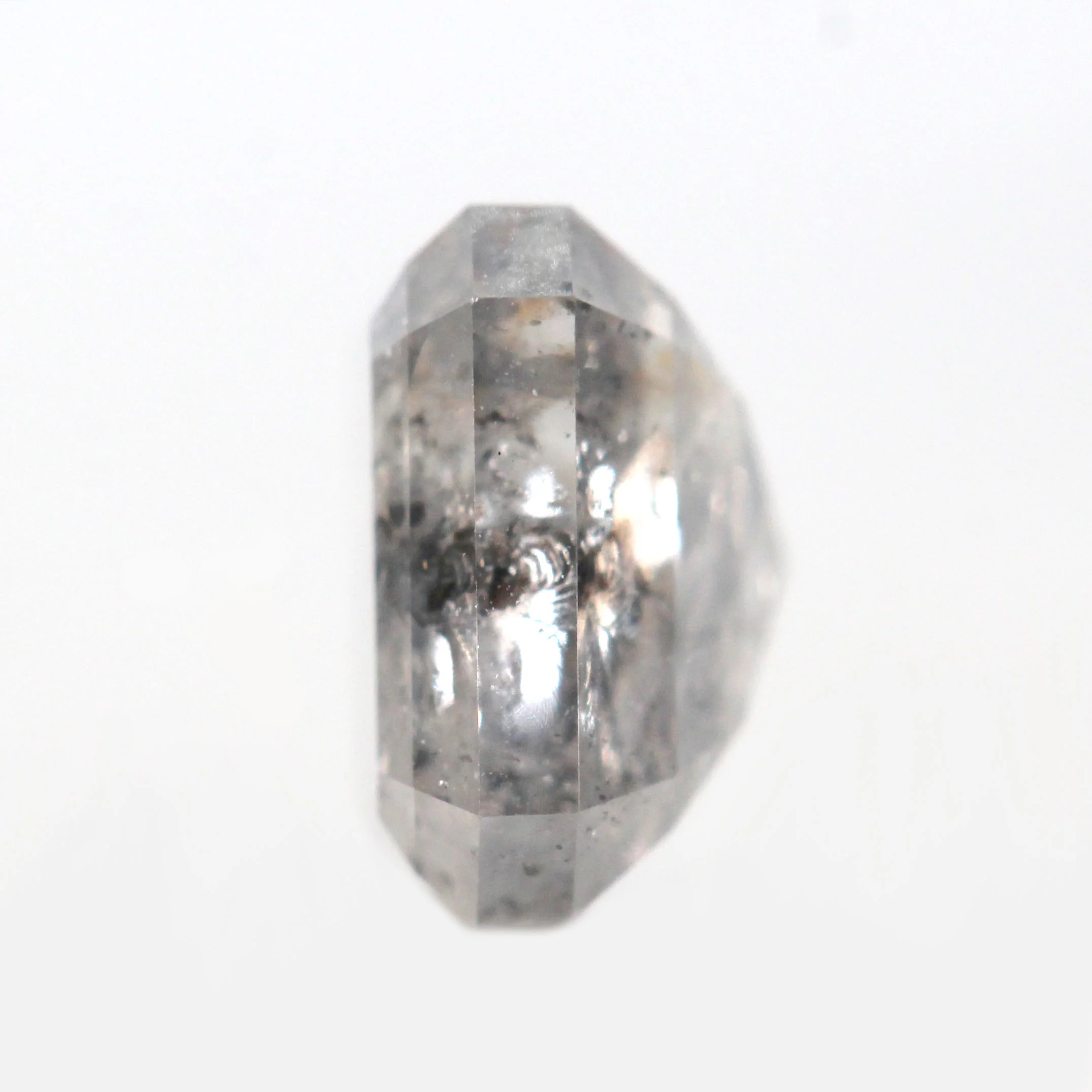 1.45 Carat Emerald Cut Stormy Gray Salt and Pepper Diamond for Custom Work - Inventory Code SGE145 - Image 6