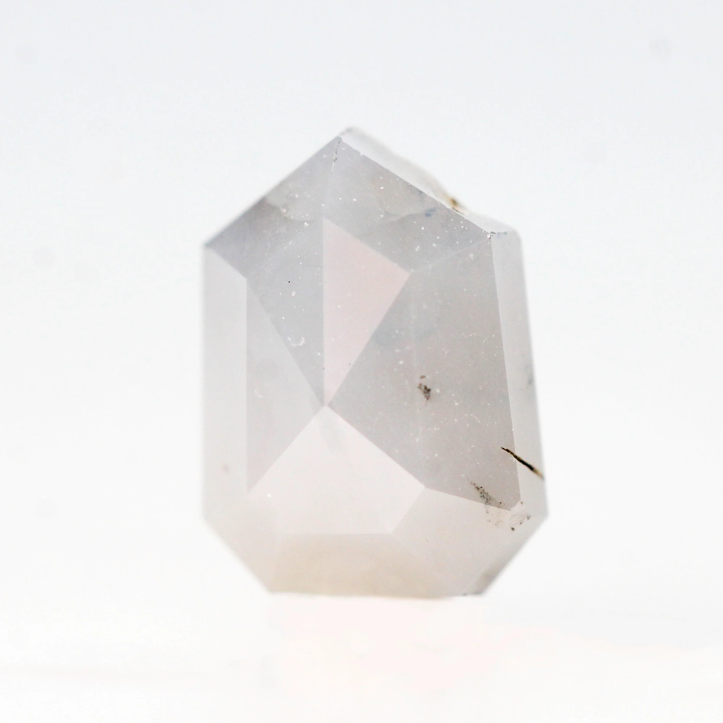 1.45 Carat Misty Gray Shield Salt and Pepper Diamond for Custom Work - Inventory Code MGS145 - Image 3