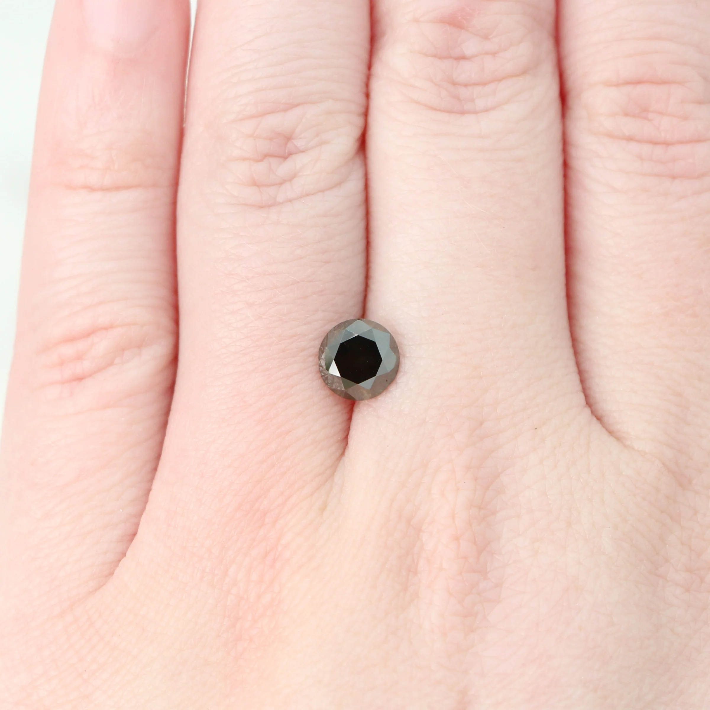 1.45 Carat Round Black Diamond for Custom Work - Inventory Code NBR145 - Image 2