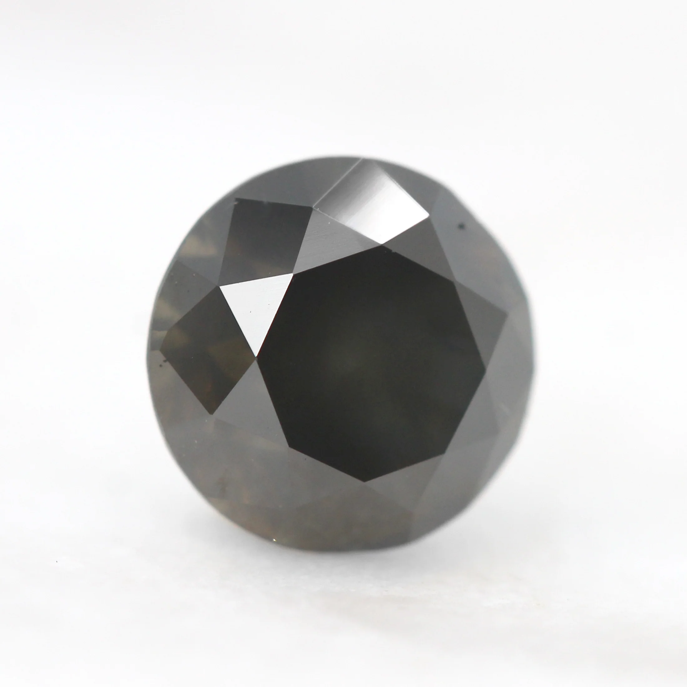 1.45 Carat Round Black Diamond for Custom Work - Inventory Code NBR145 - Image 3