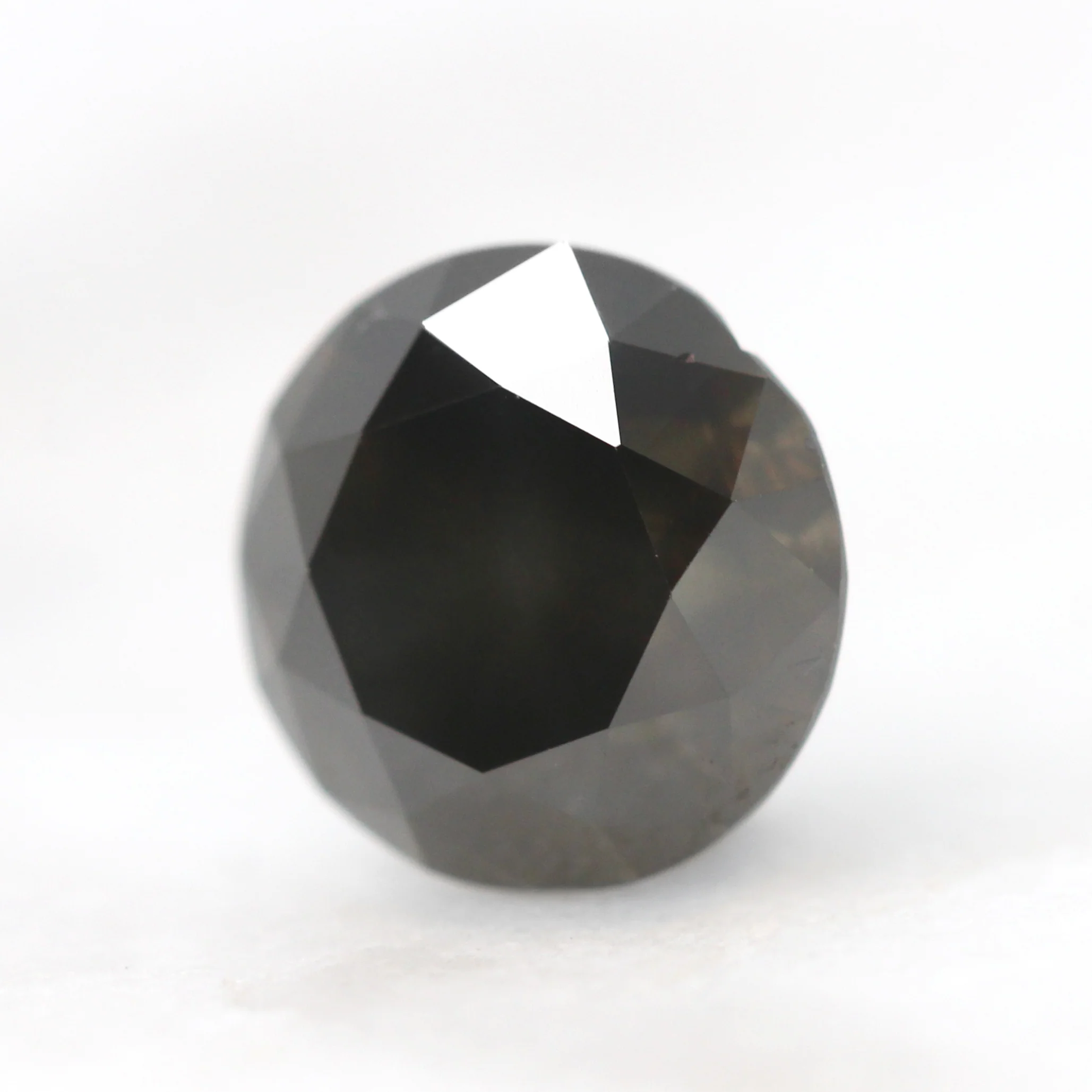 1.45 Carat Round Black Diamond for Custom Work - Inventory Code NBR145 - Image 4
