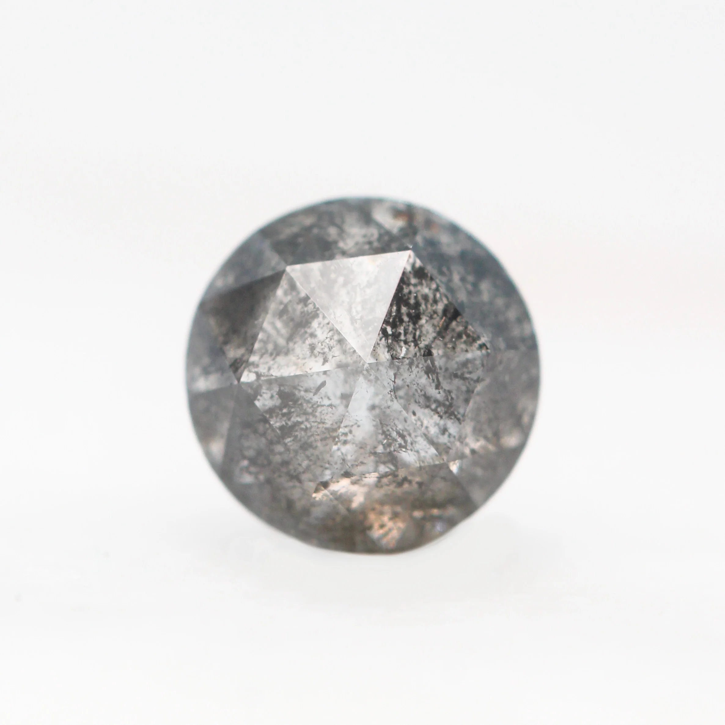 1.46 Carat Round Rose Cut Salt and Pepper Diamond for Custom Work - Inventory Code NBR146