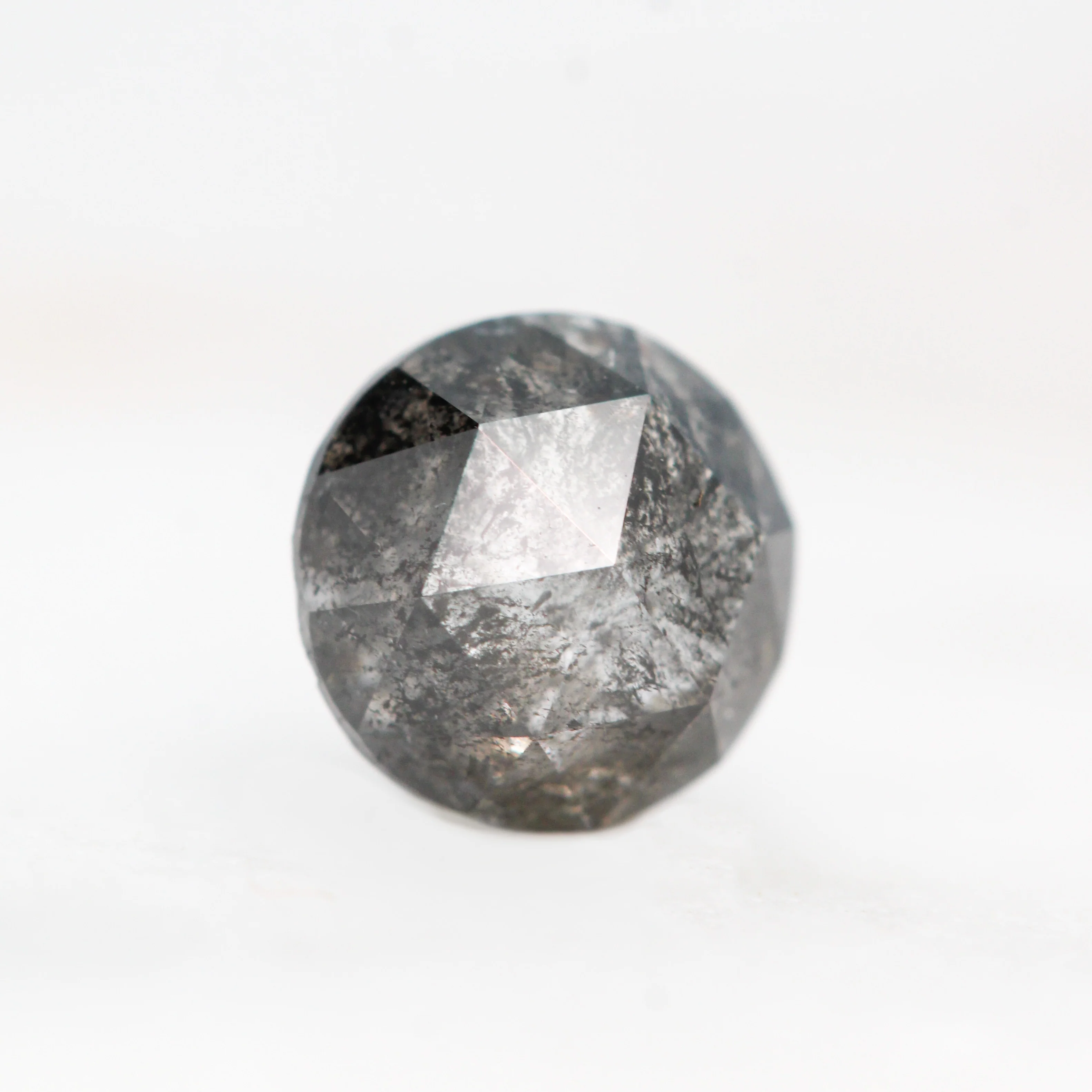 1.46 Carat Round Rose Cut Salt and Pepper Diamond for Custom Work - Inventory Code NBR146 - Image 4