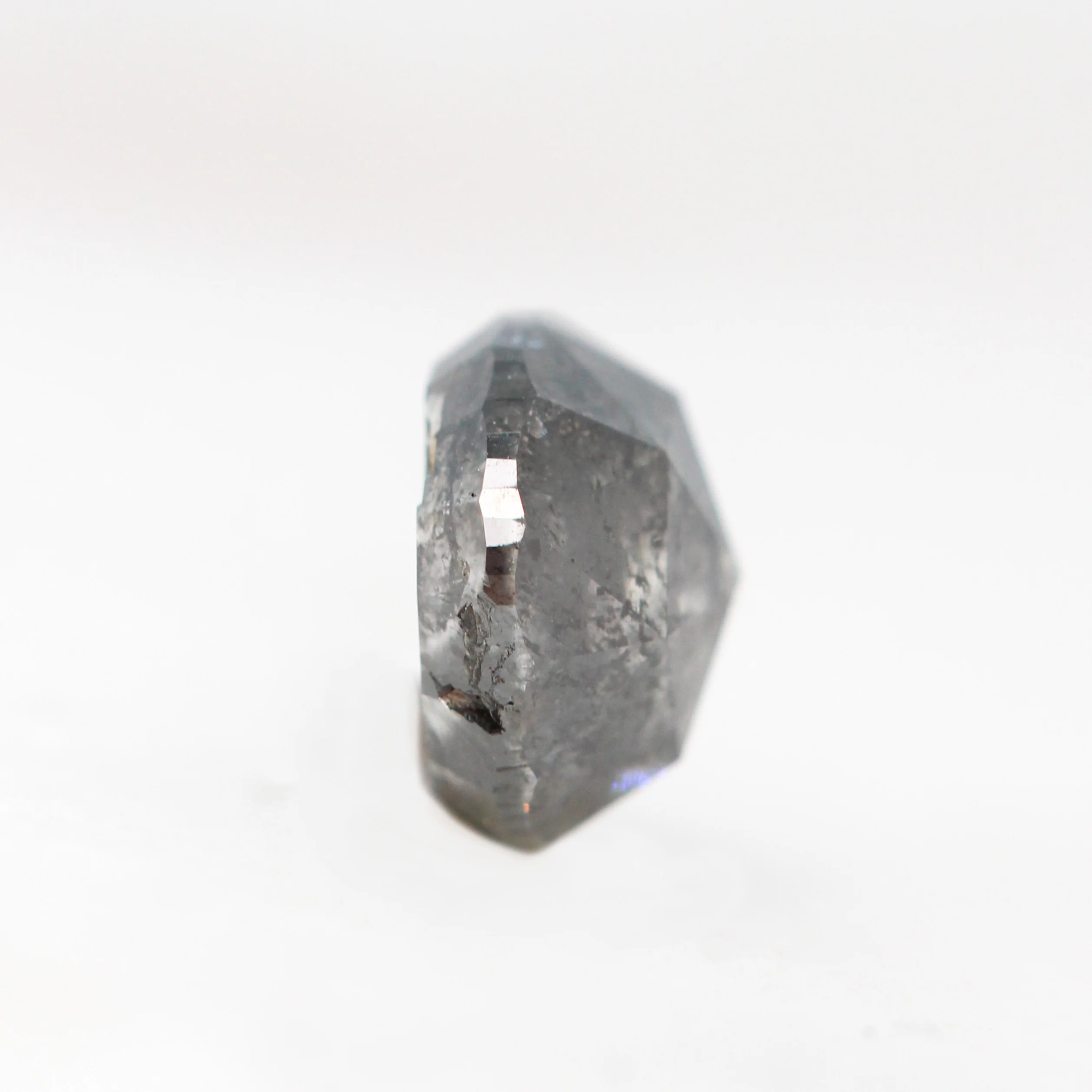1.46 Carat Round Rose Cut Salt and Pepper Diamond for Custom Work - Inventory Code NBR146 - Image 5