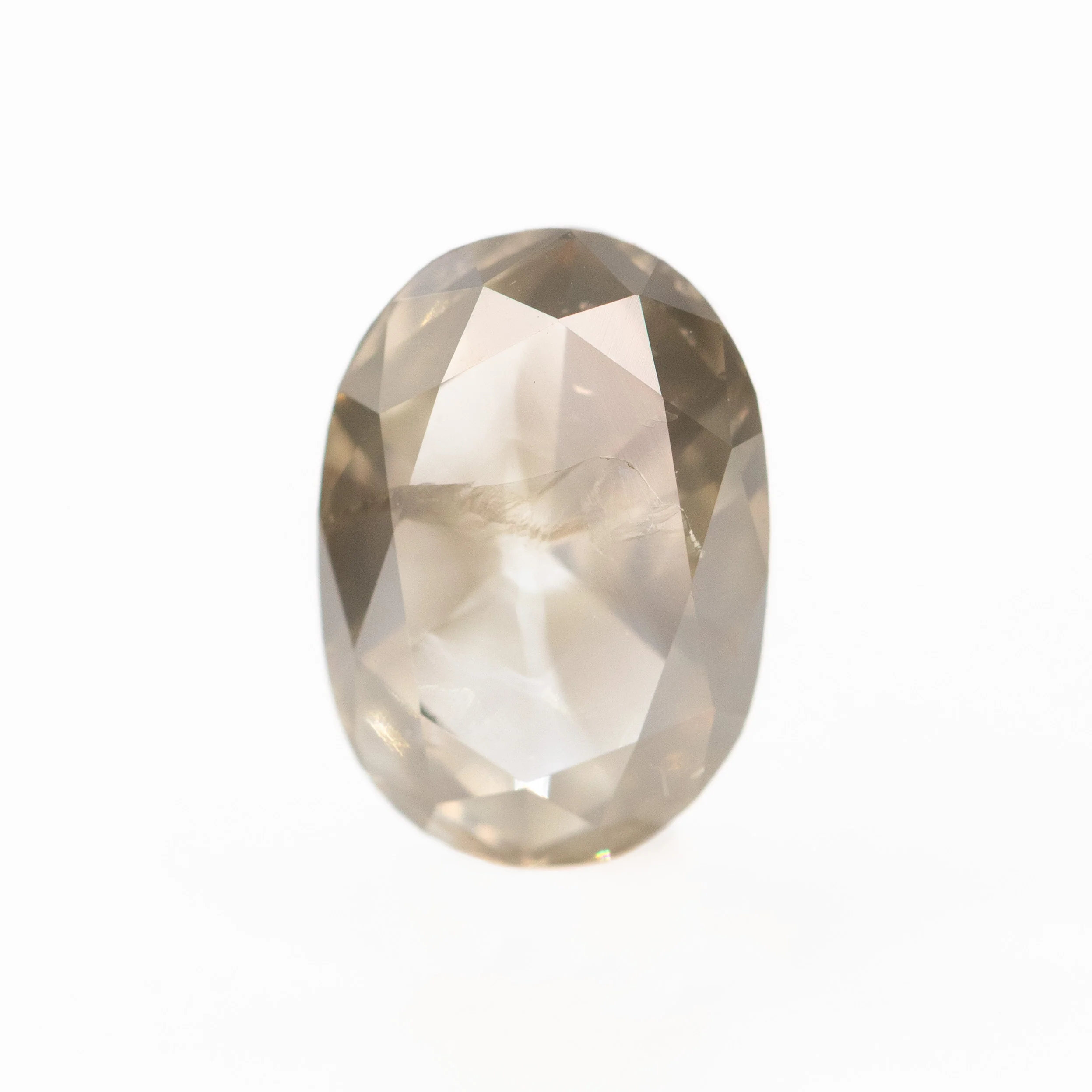 1.46 Carat Champagne Gray Oval Salt and Pepper Diamond for Custom Work - Inventory Code OCGD146
