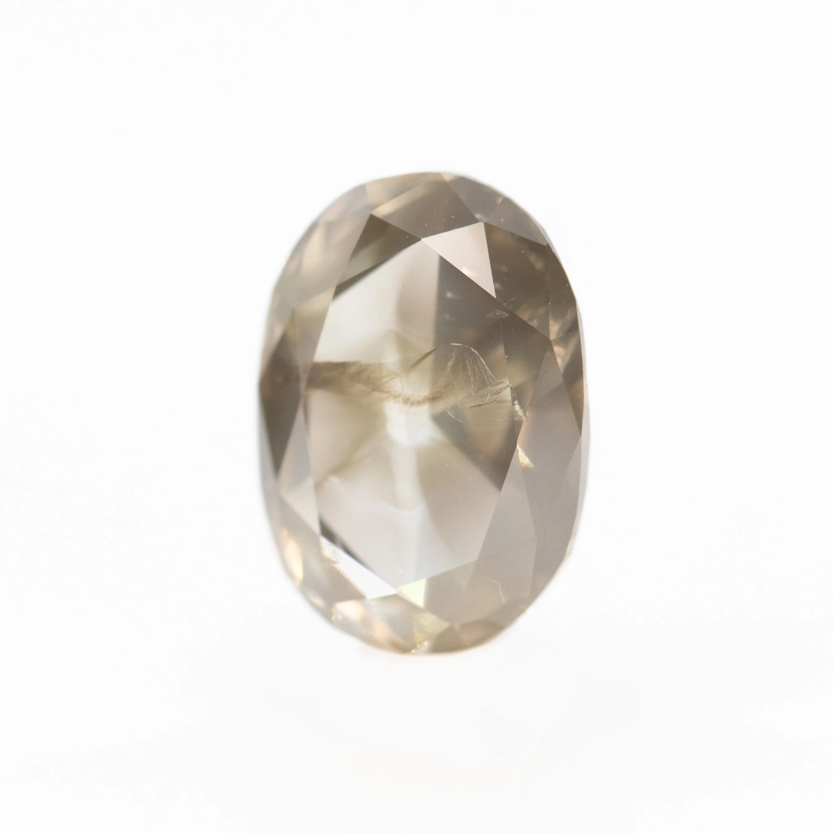 1.46 Carat Champagne Gray Oval Salt and Pepper Diamond for Custom Work - Inventory Code OCGD146 - Image 3