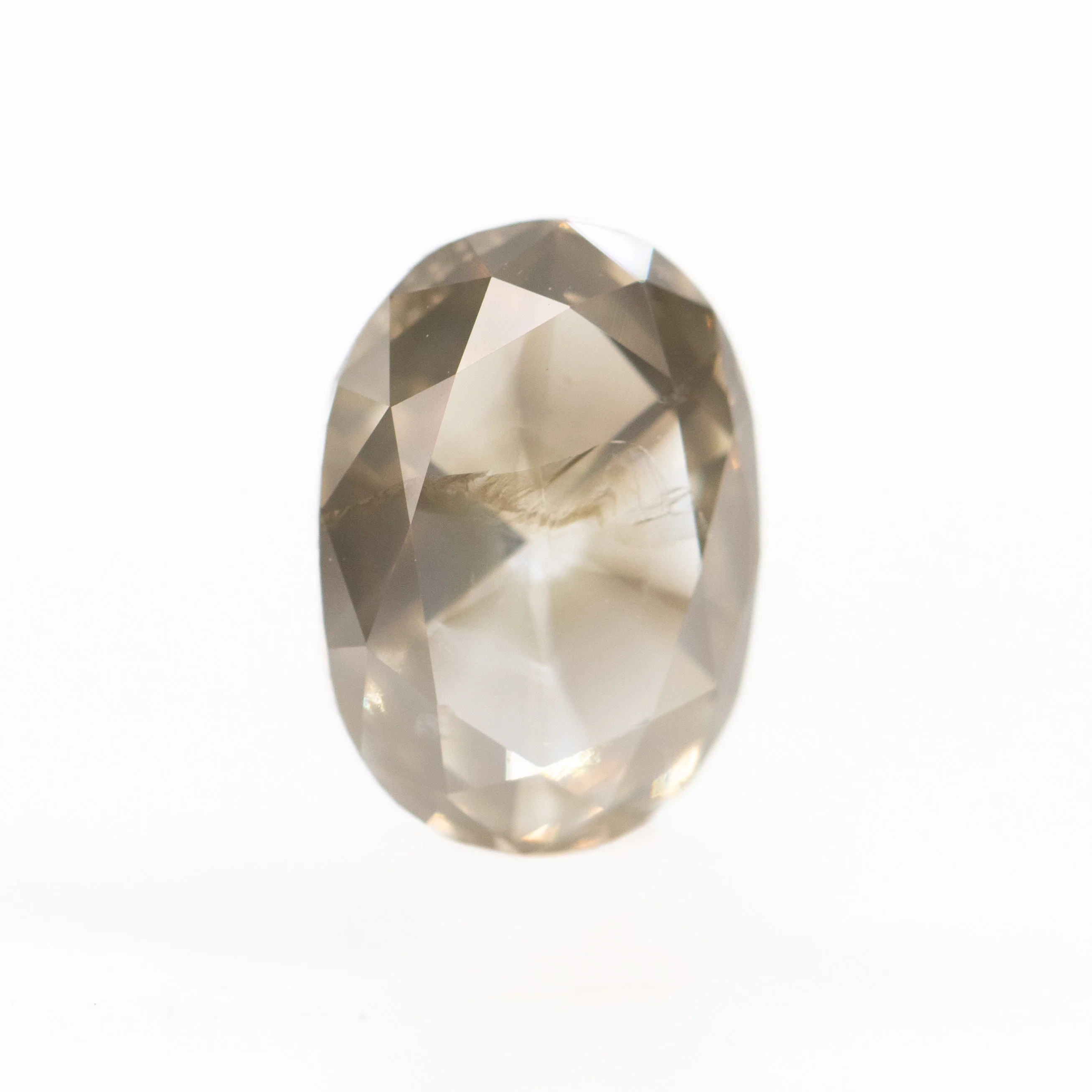 1.46 Carat Champagne Gray Oval Salt and Pepper Diamond for Custom Work - Inventory Code OCGD146 - Image 4