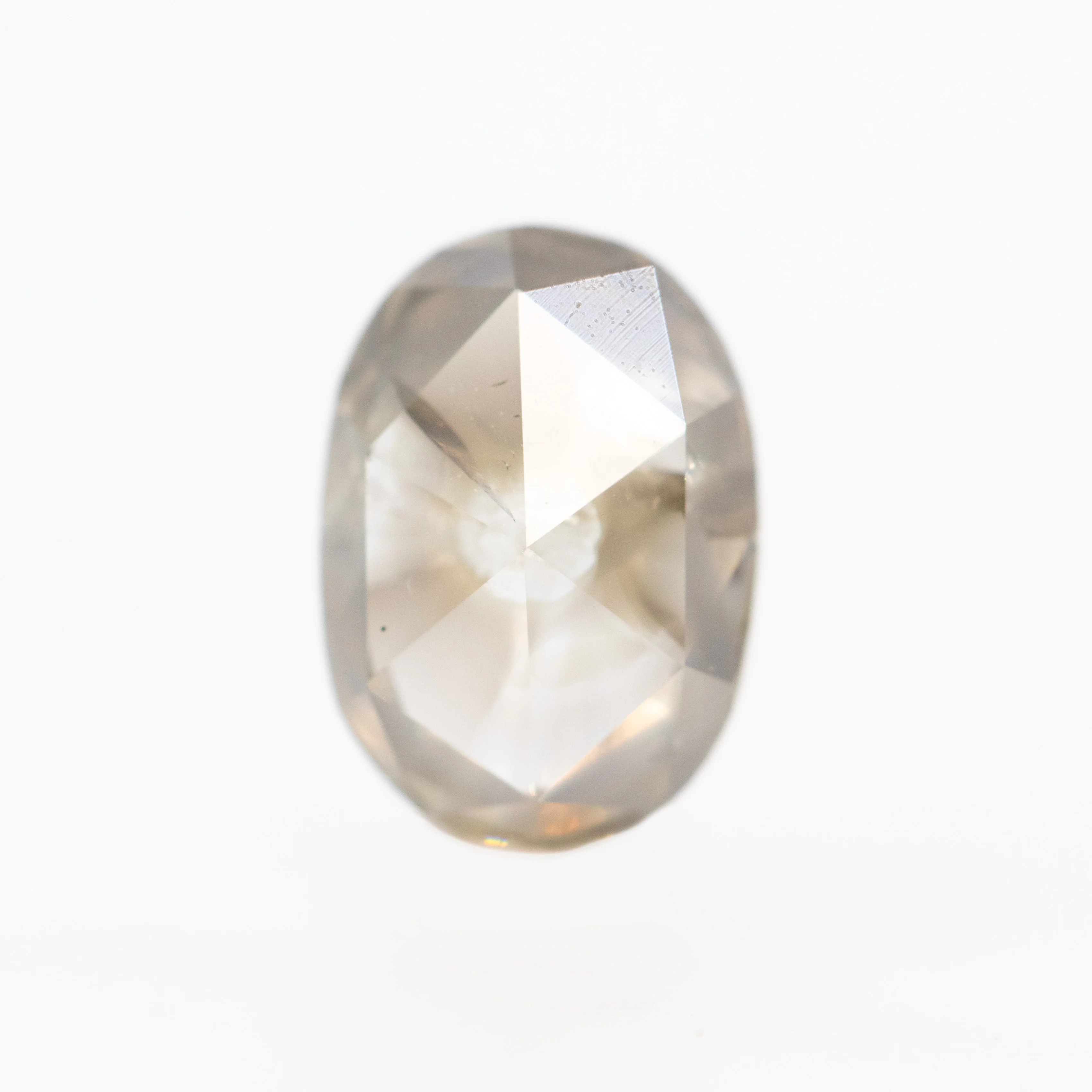 1.46 Carat Champagne Gray Oval Salt and Pepper Diamond for Custom Work - Inventory Code OCGD146 - Image 6