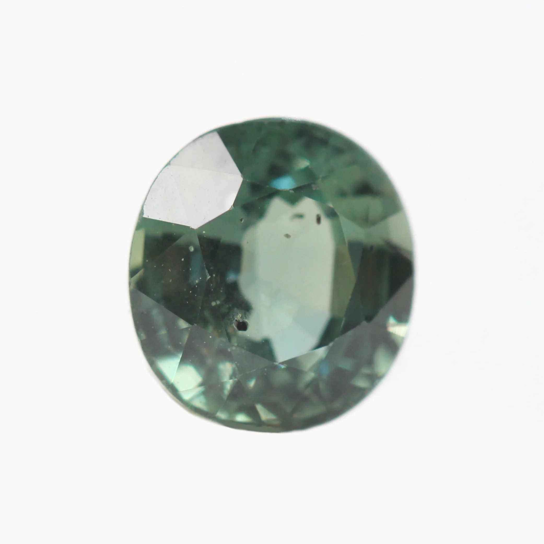 1.49 Carat Teal Green Oval Sapphire for Custom Work - Inventory Code GTOS149 - Image 2