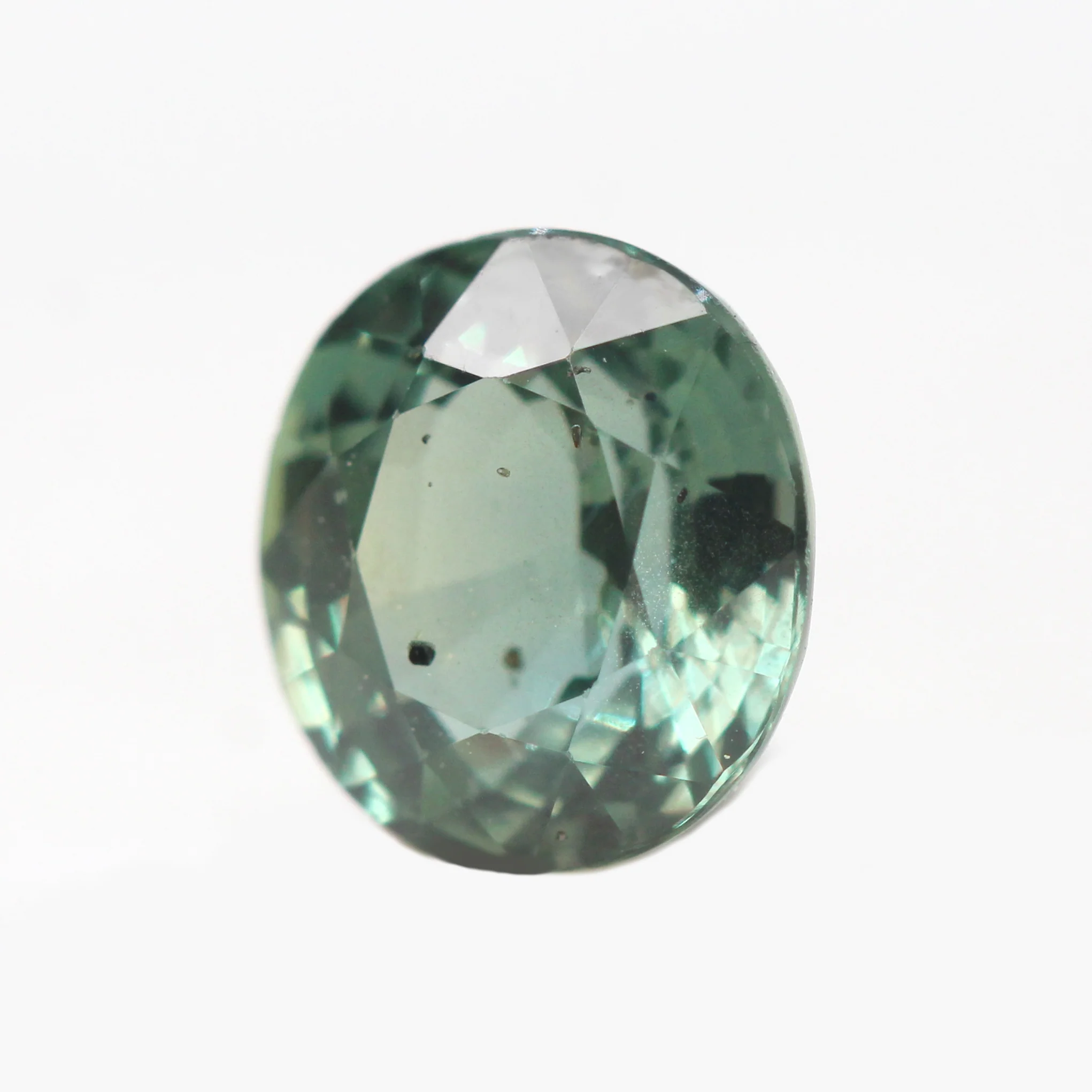 1.49 Carat Teal Green Oval Sapphire for Custom Work - Inventory Code GTOS149 - Image 3