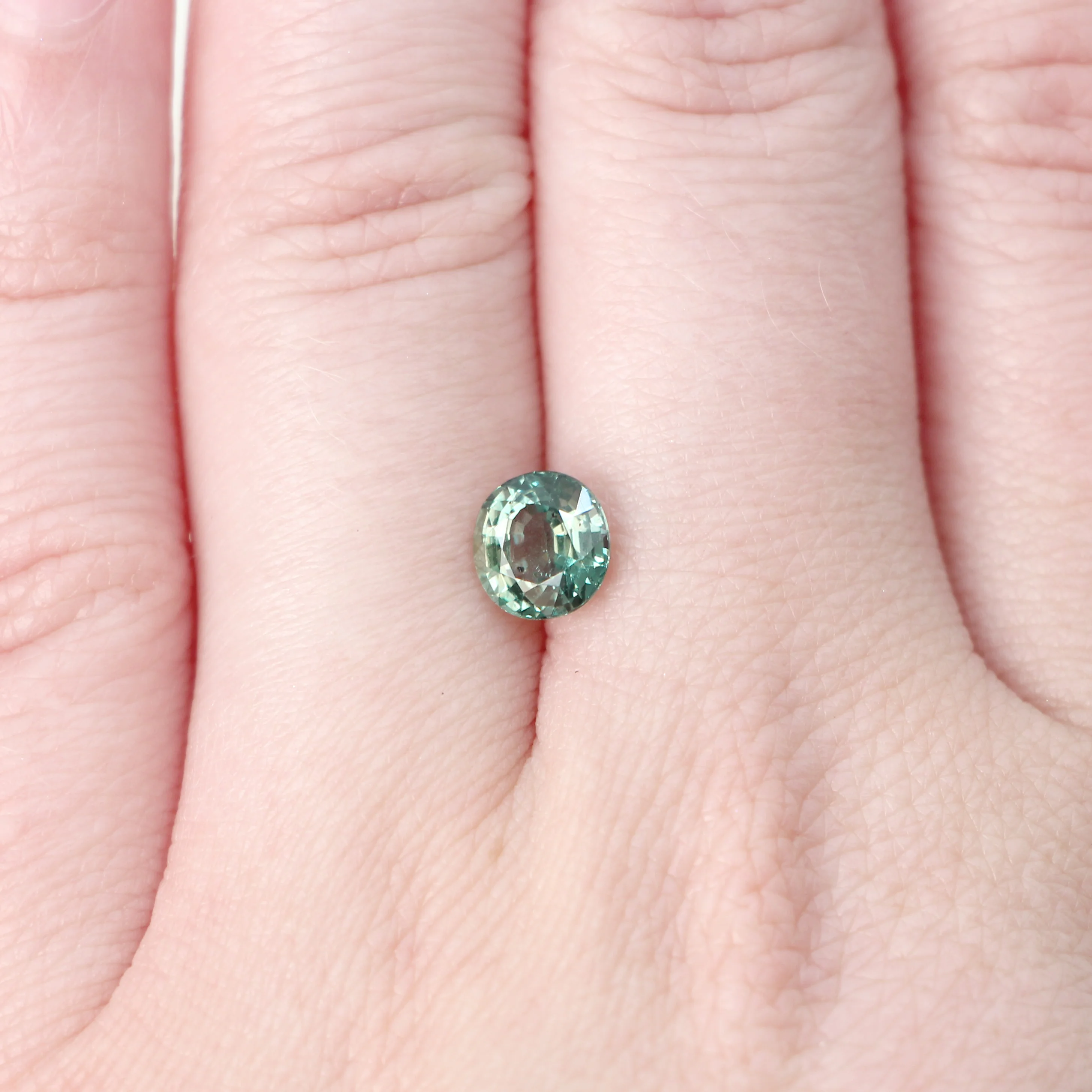 1.49 Carat Teal Green Oval Sapphire for Custom Work - Inventory Code GTOS149 - Image 5