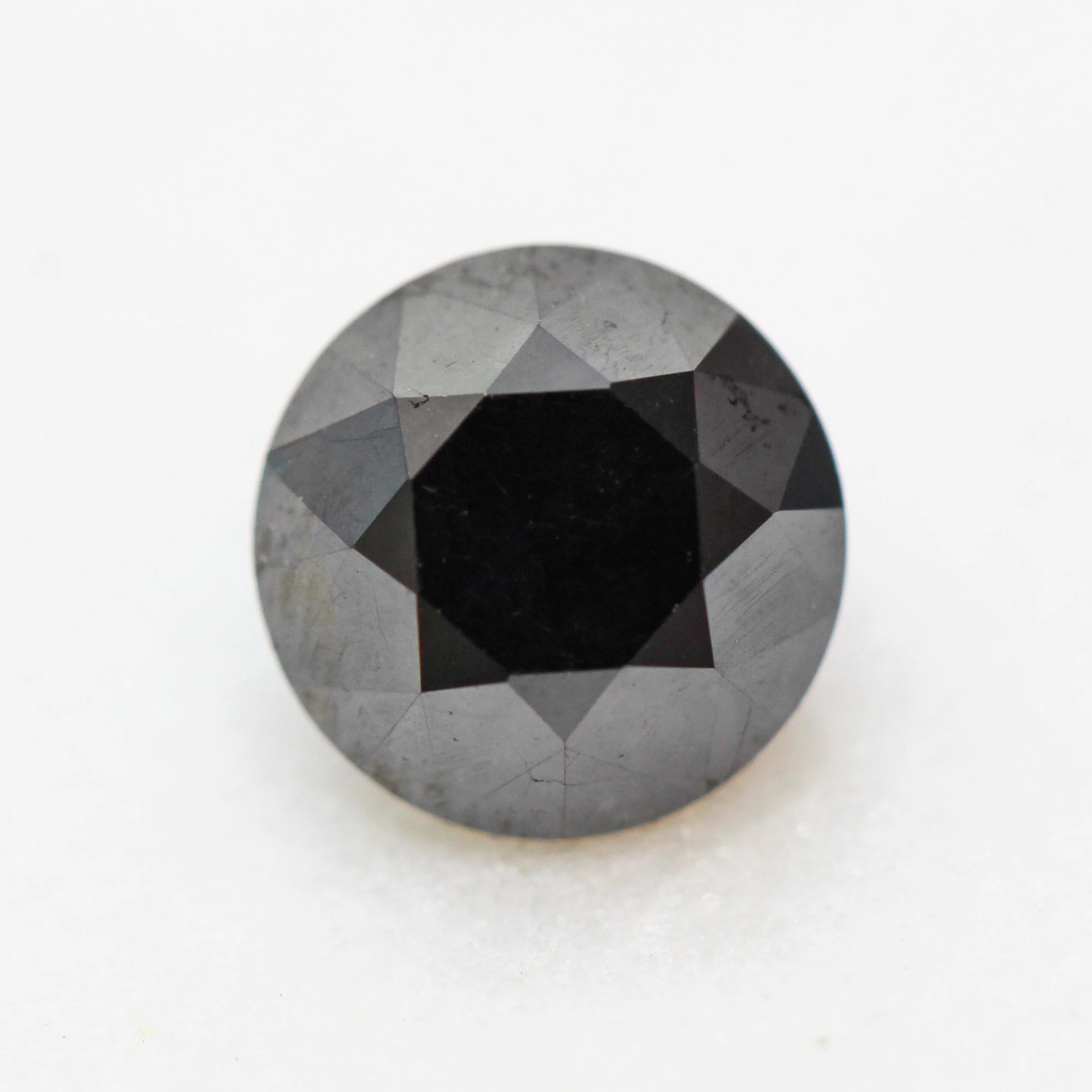 1.5 Carat Round Black Diamond for Custom Work - Inventory Code OBRD15