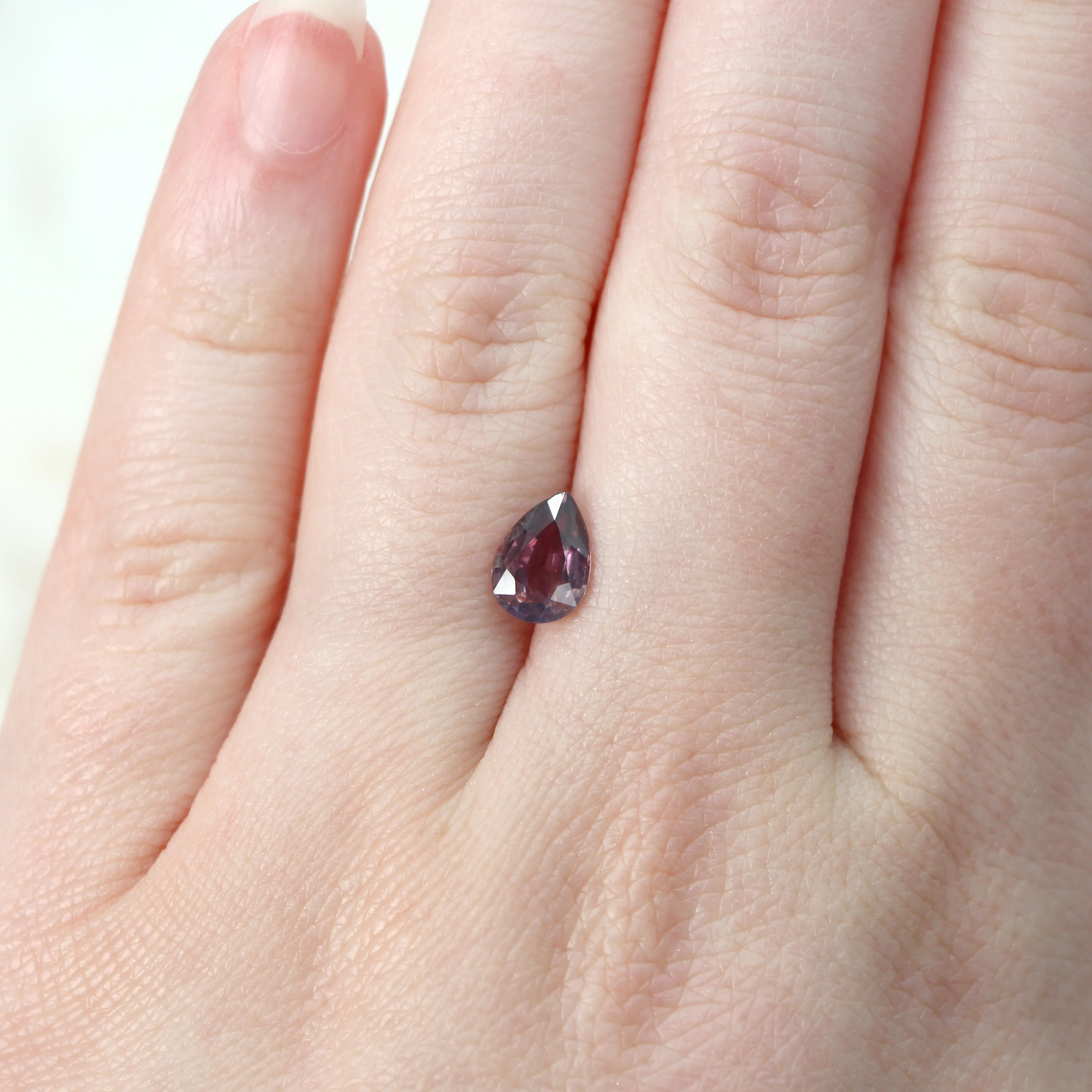 1.50 Carat Purple Pear Madagascar Sapphire for Custom Work - Inventory Code PPS150 - Image 2