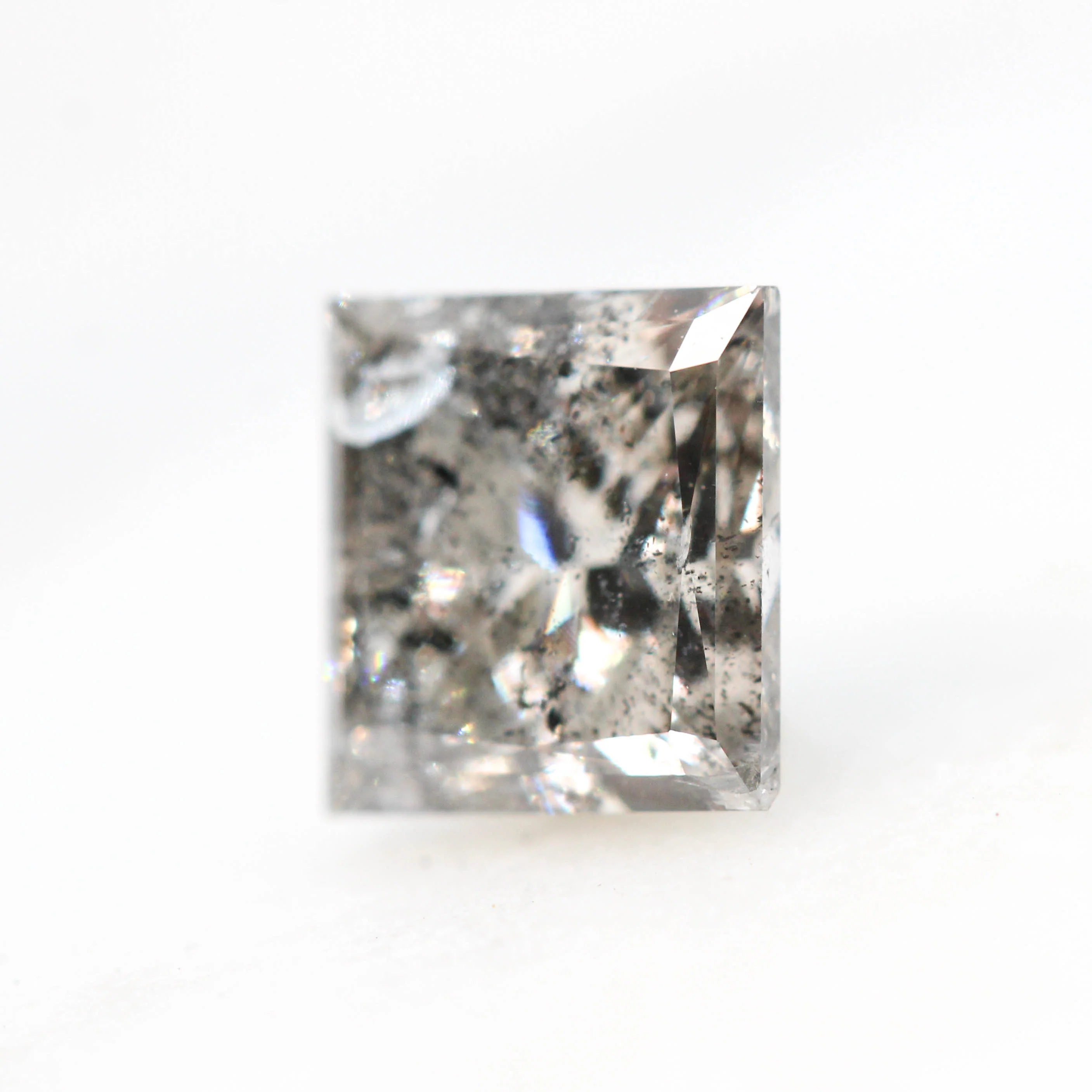 1.50 Carat Princess Cut Salt and Pepper Celestial Diamond for Custom Work - Inventory Code BCP150 - Image 3