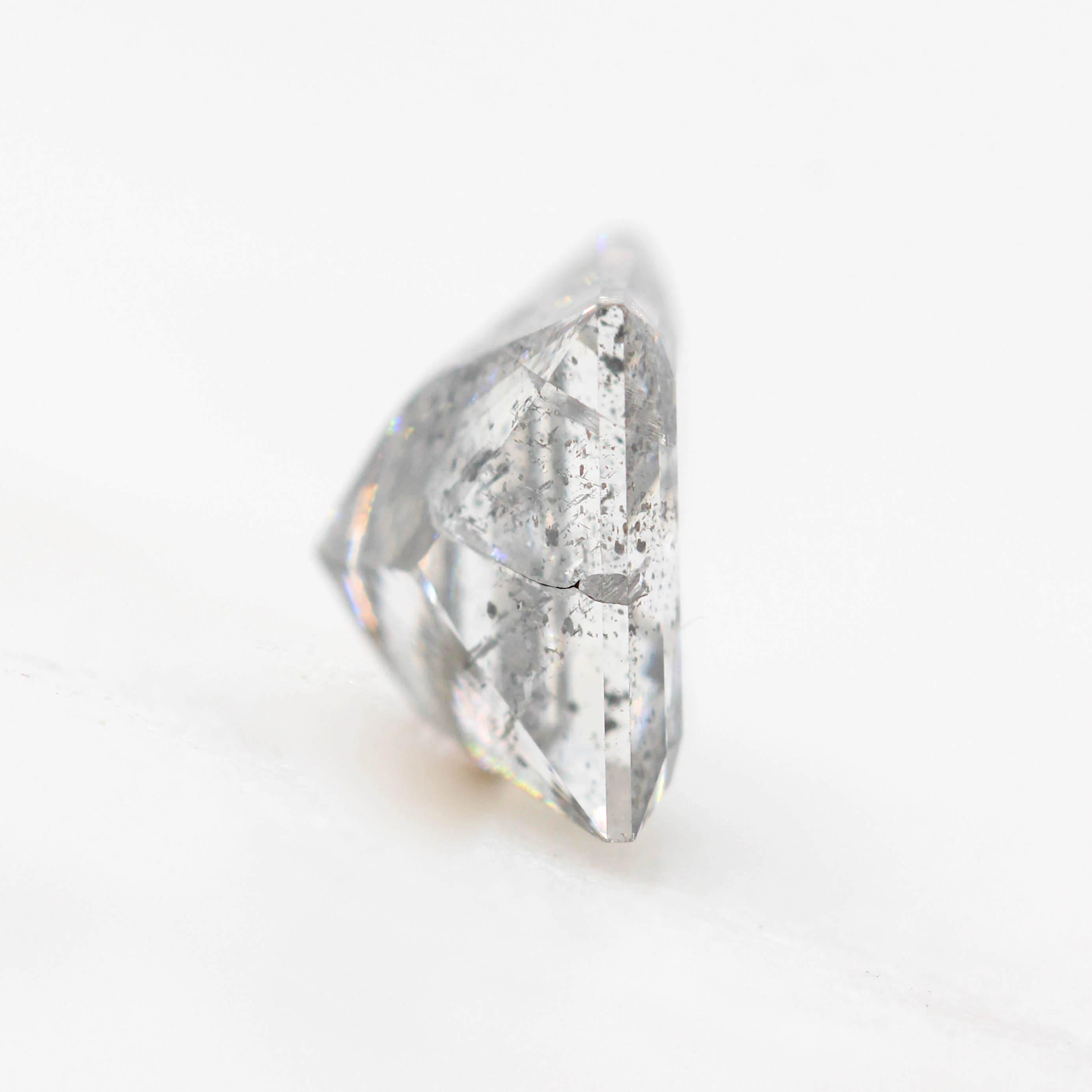 1.50 Carat Princess Cut Salt and Pepper Celestial Diamond for Custom Work - Inventory Code BCP150 - Image 5