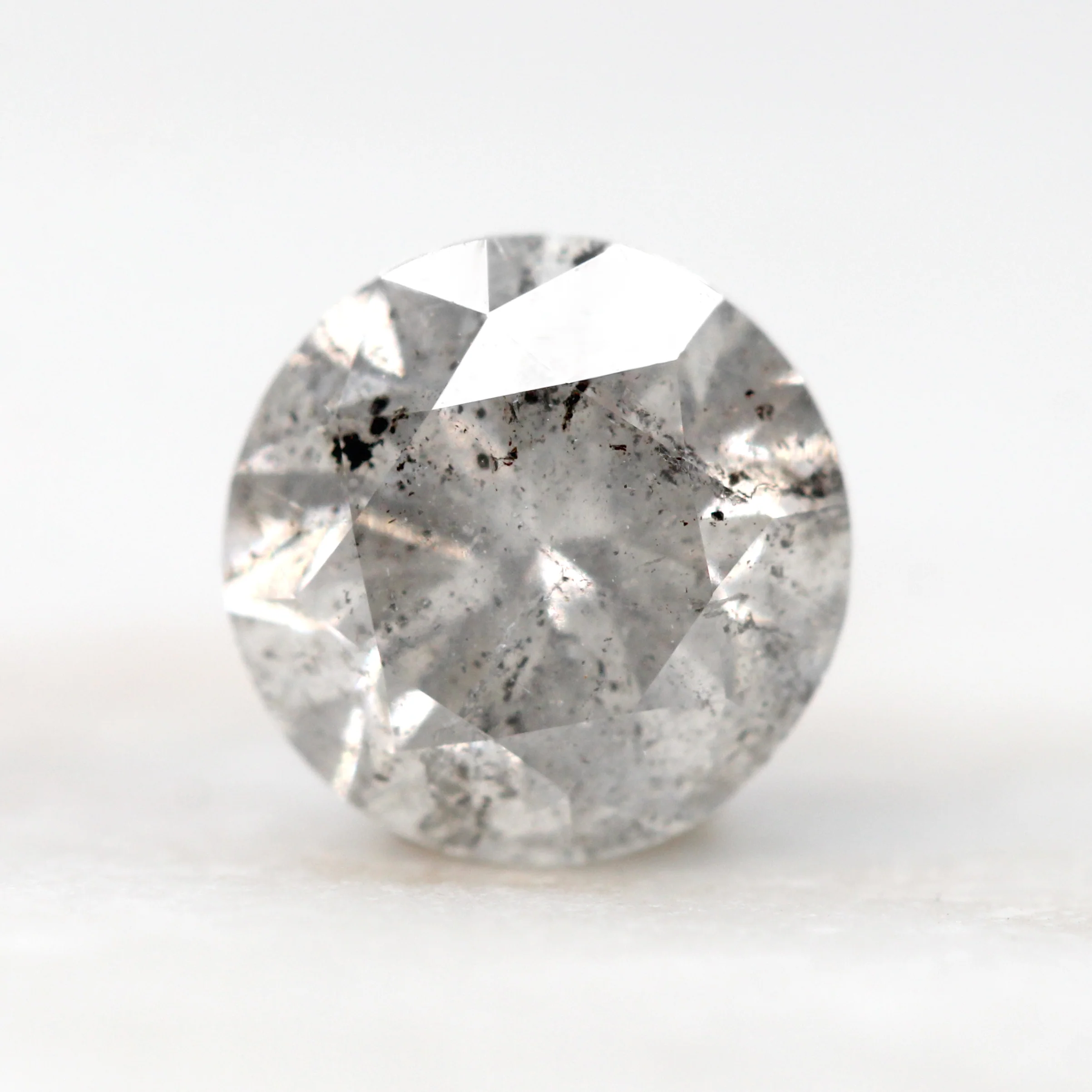 1.50 Carat Round Gray Salt and Pepper Diamond for Custom Work - Inventory Code SGR150
