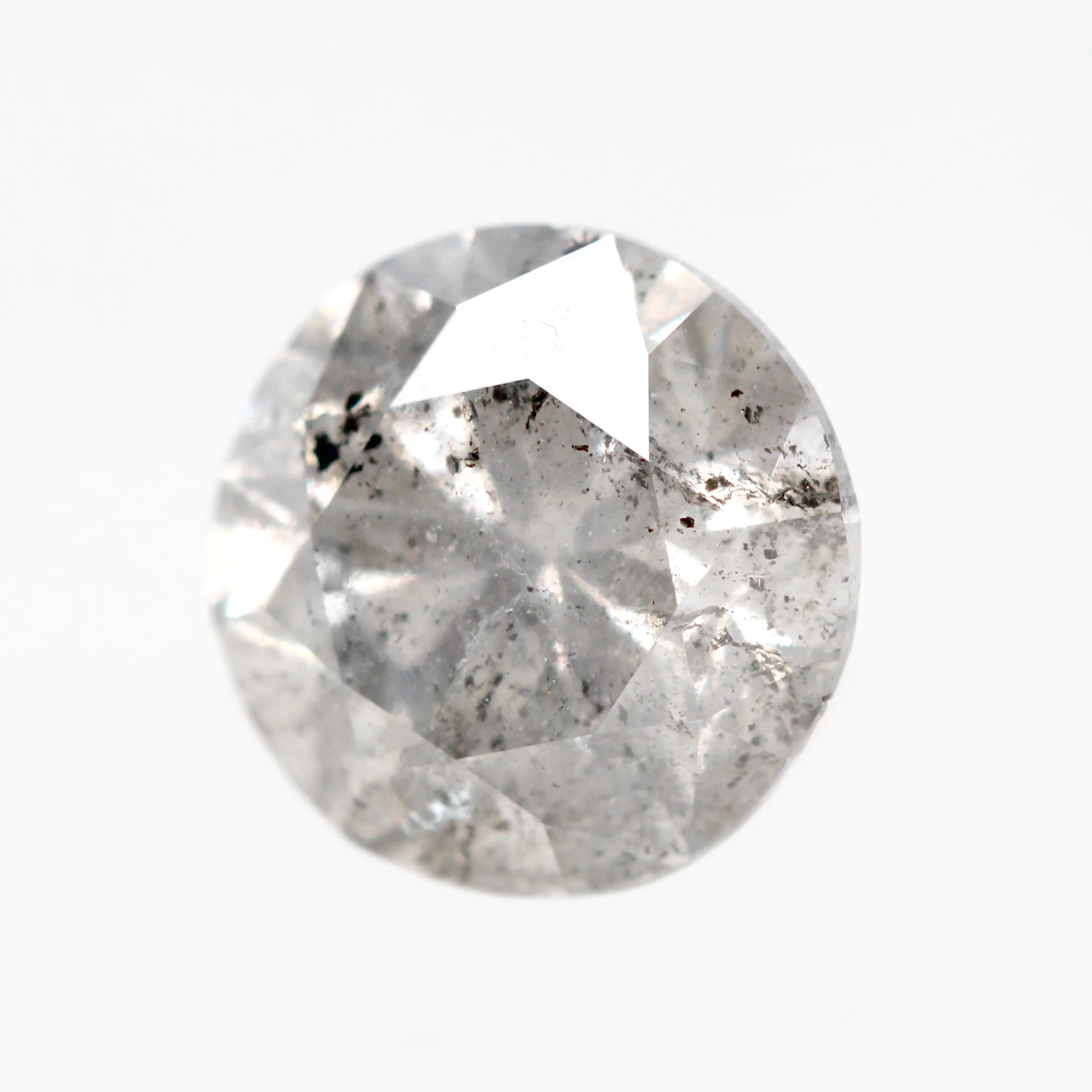 1.50 Carat Round Gray Salt and Pepper Diamond for Custom Work - Inventory Code SGR150 - Image 3