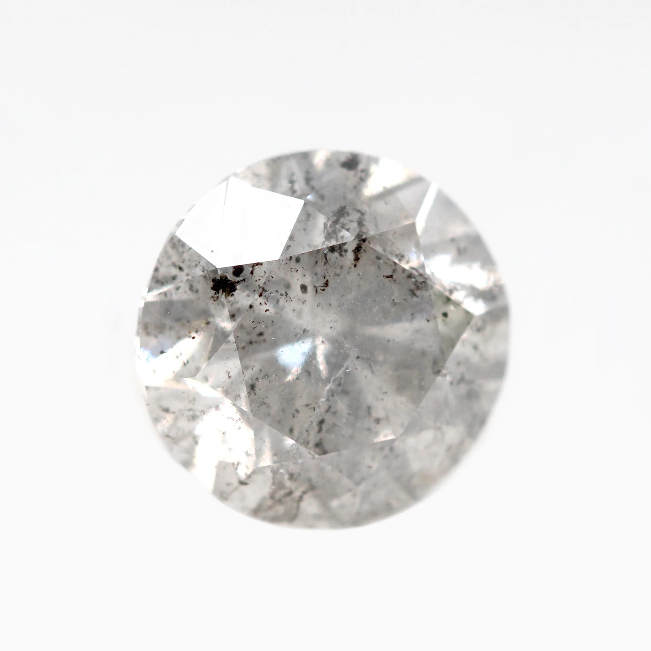 1.50 Carat Round Gray Salt and Pepper Diamond for Custom Work - Inventory Code SGR150 - Image 4