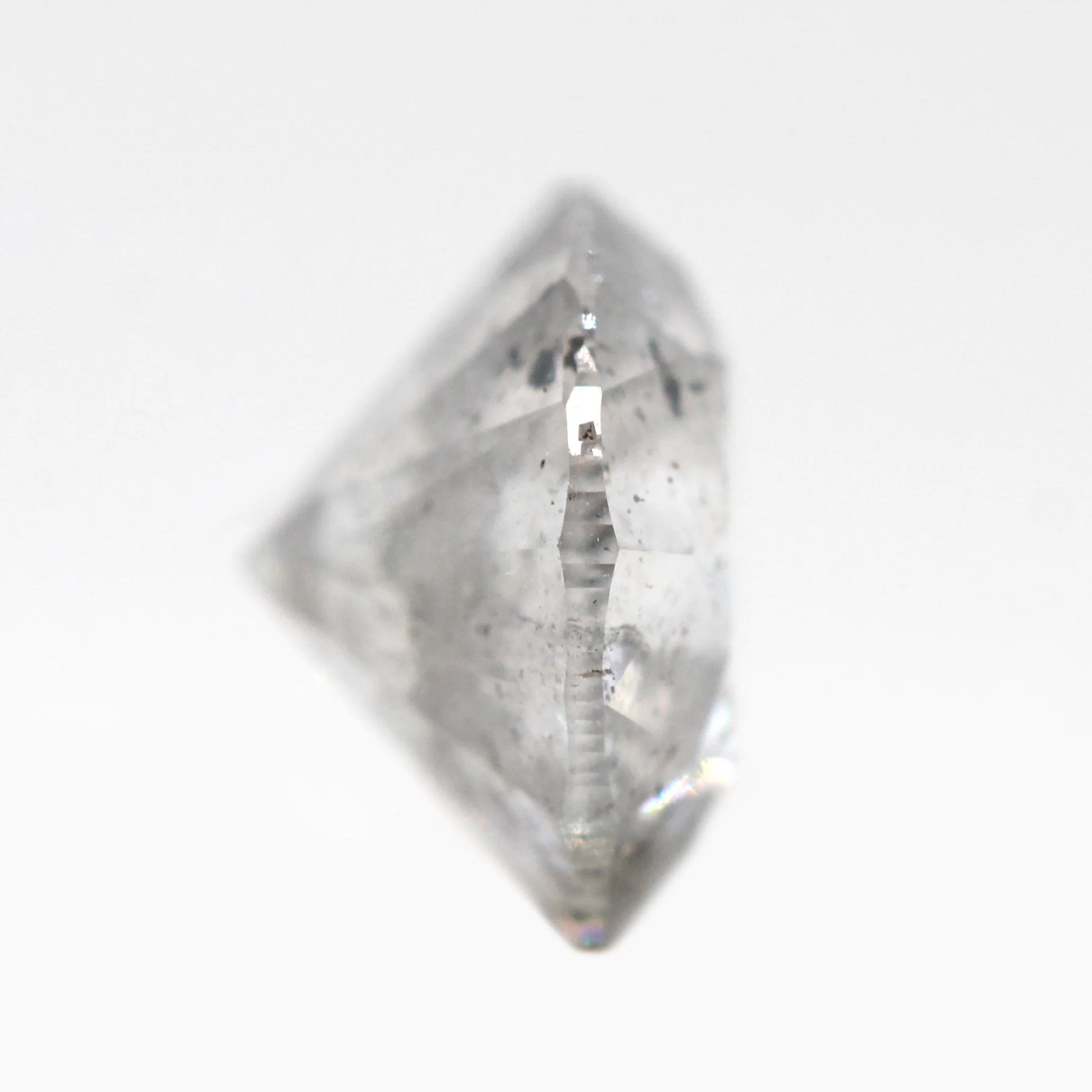 1.50 Carat Round Gray Salt and Pepper Diamond for Custom Work - Inventory Code SGR150 - Image 5