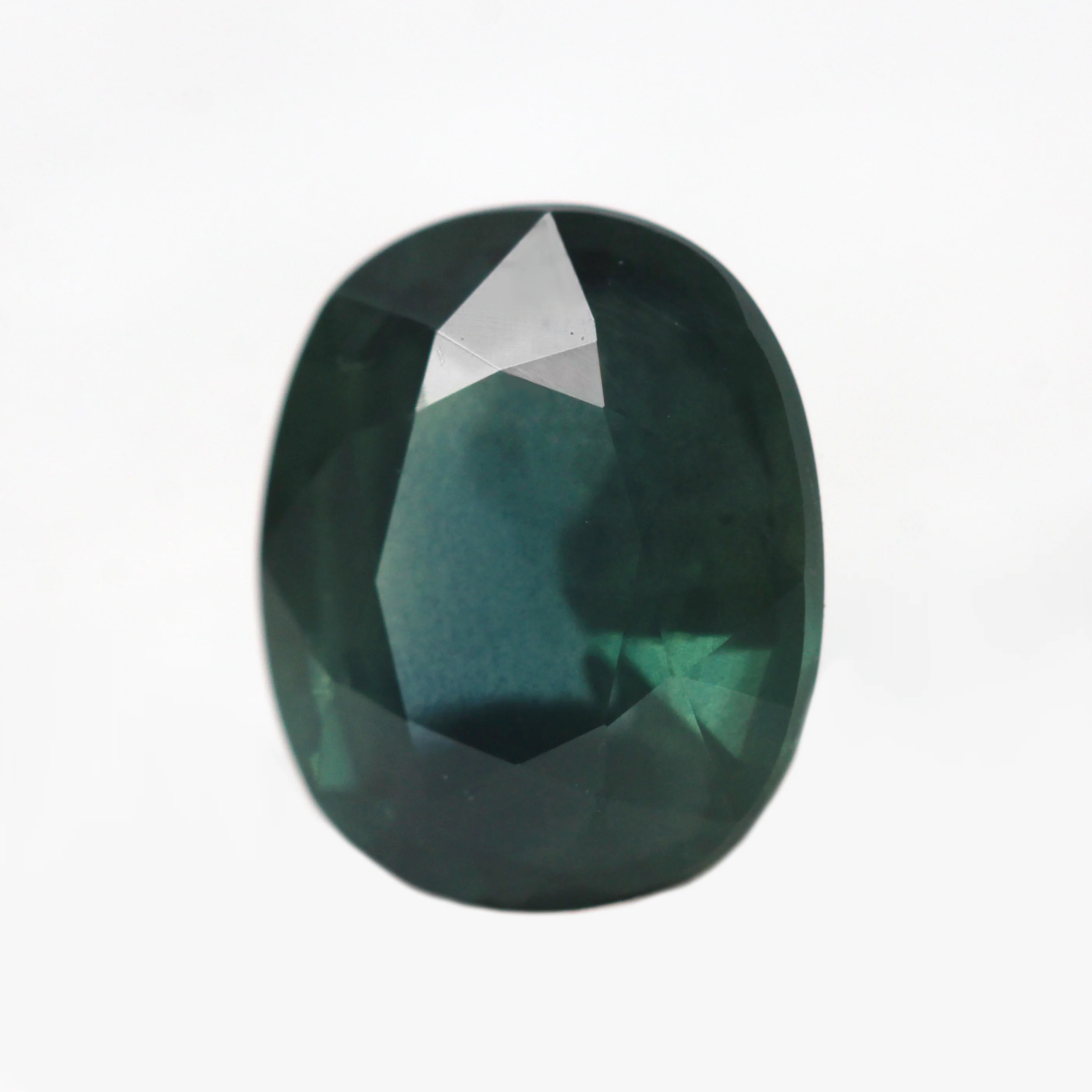 1.52 Carat Dark Teal Oval Sapphire for Custom Work - Inventory Code TOS152 - Image 3