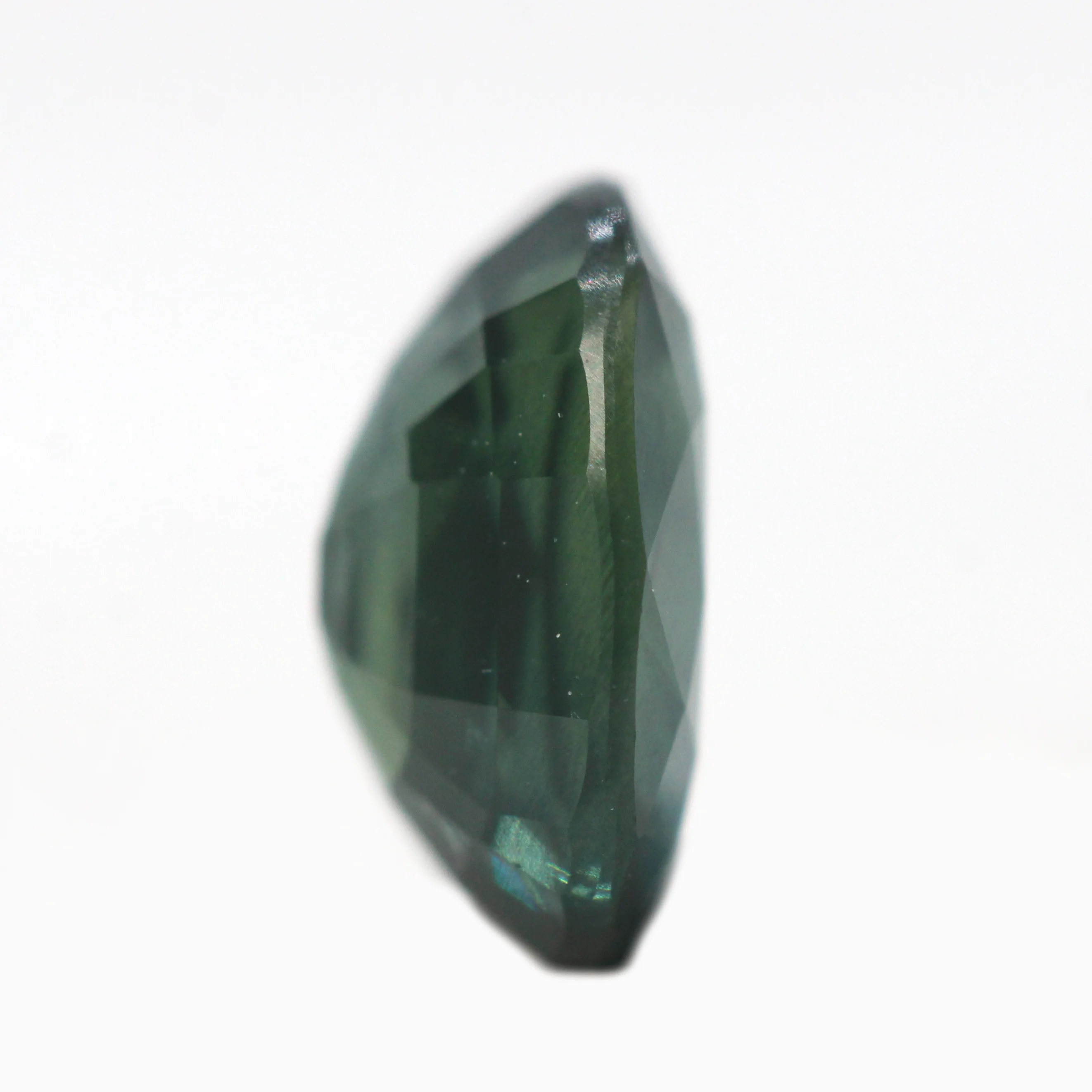 1.52 Carat Dark Teal Oval Sapphire for Custom Work - Inventory Code TOS152 - Image 5