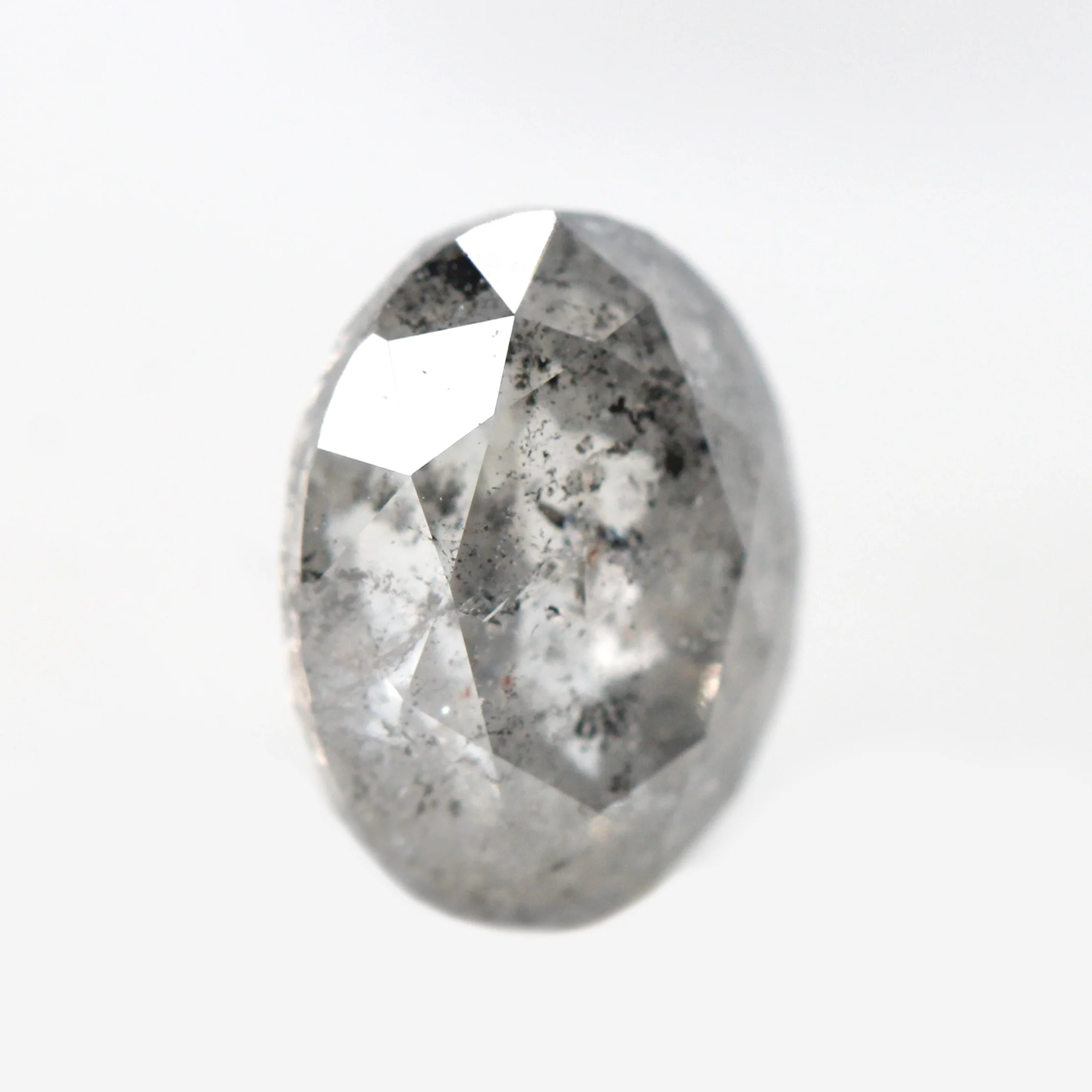 1.52 Carat Oval Gray Salt and Pepper Diamond for Custom Work - Inventory Code SGO152 - Image 3