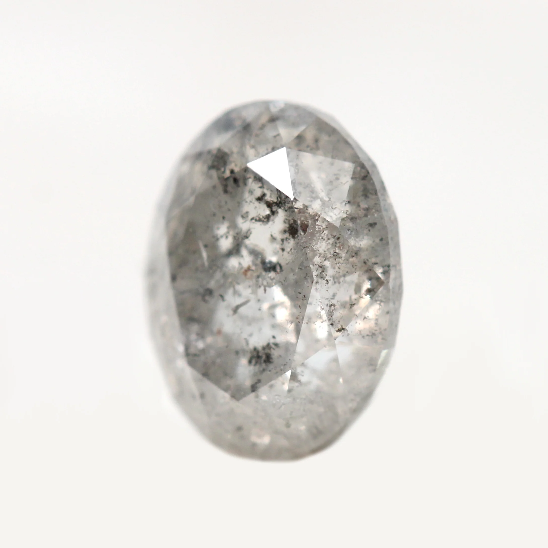1.52 Carat Oval Gray Salt and Pepper Diamond for Custom Work - Inventory Code SGO152 - Image 4
