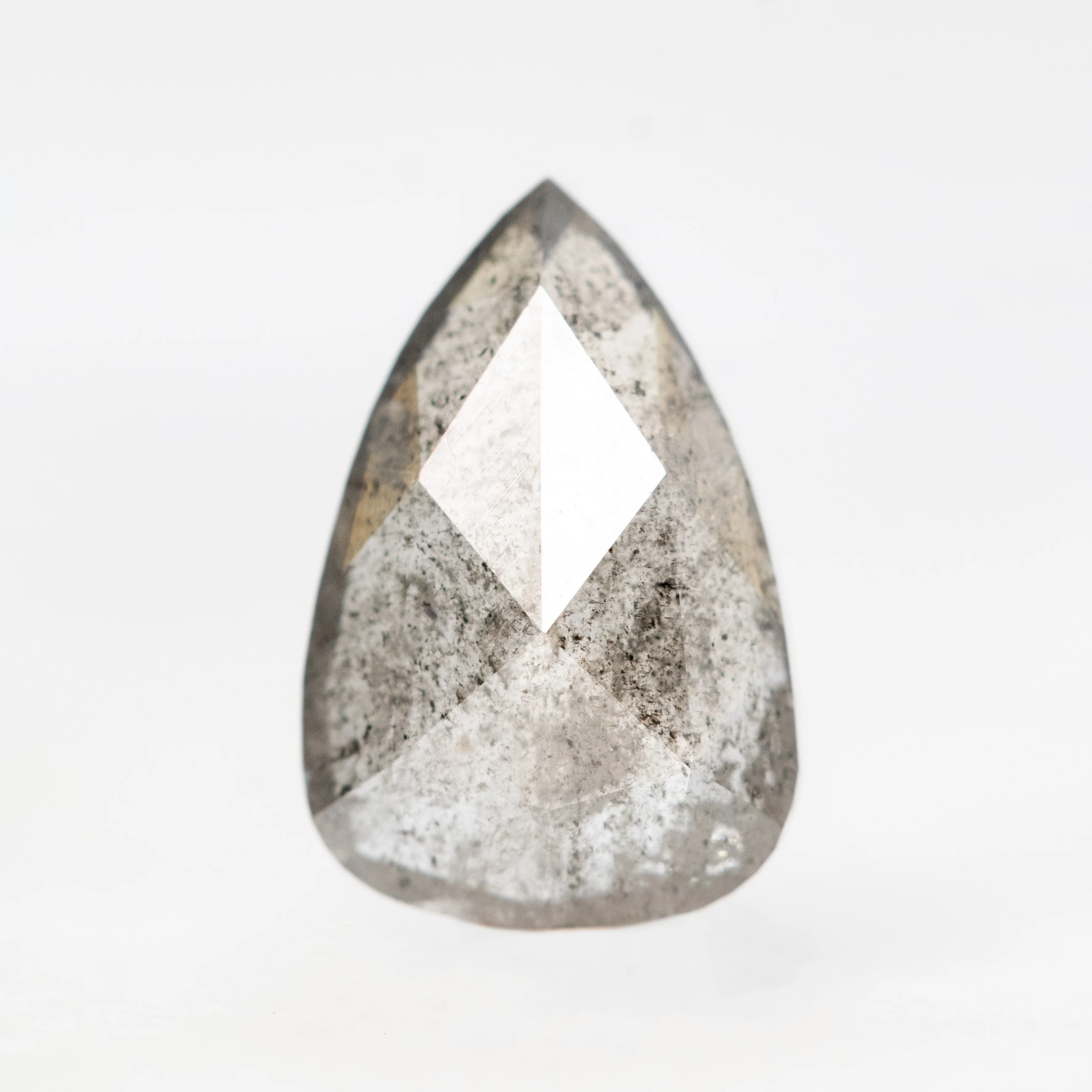 1.53 Carat Light Gray Pear Salt and Pepper Diamond for Custom Work - Inventory Code MGP153