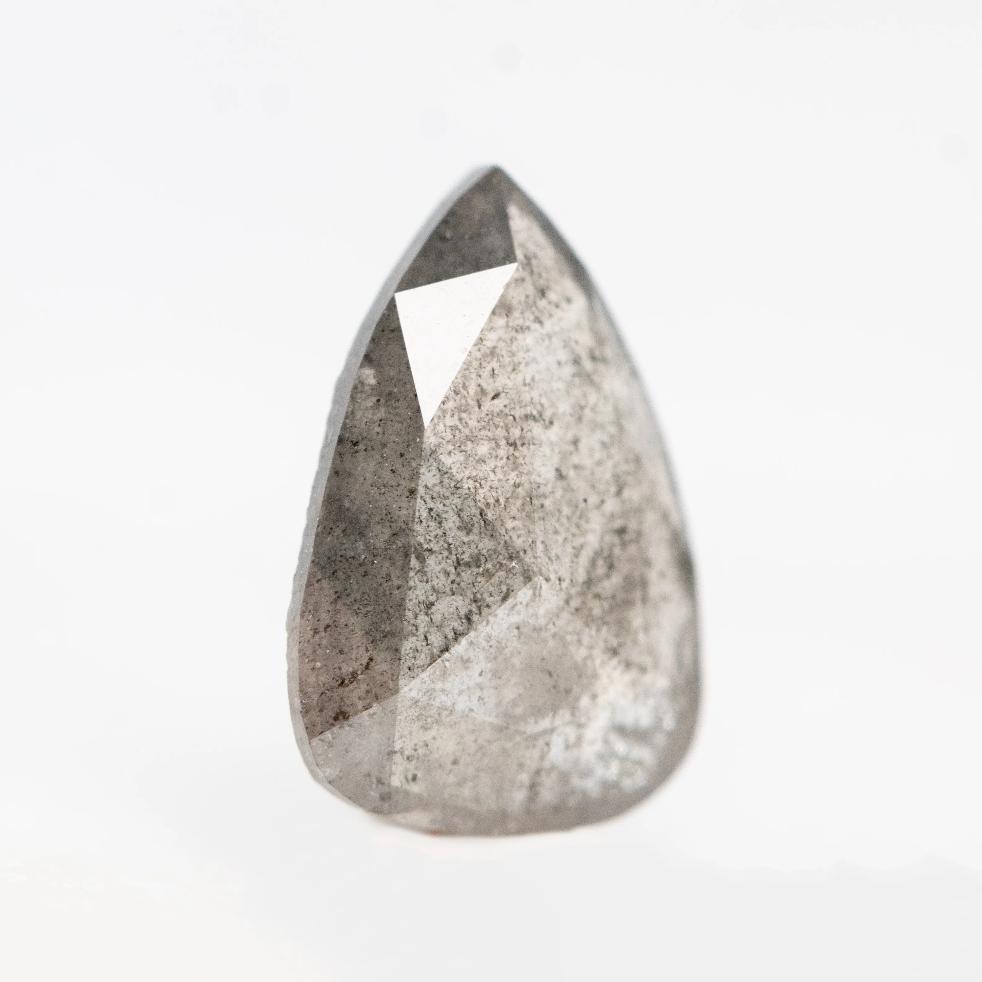 1.53 Carat Light Gray Pear Salt and Pepper Diamond for Custom Work - Inventory Code MGP153 - Image 4
