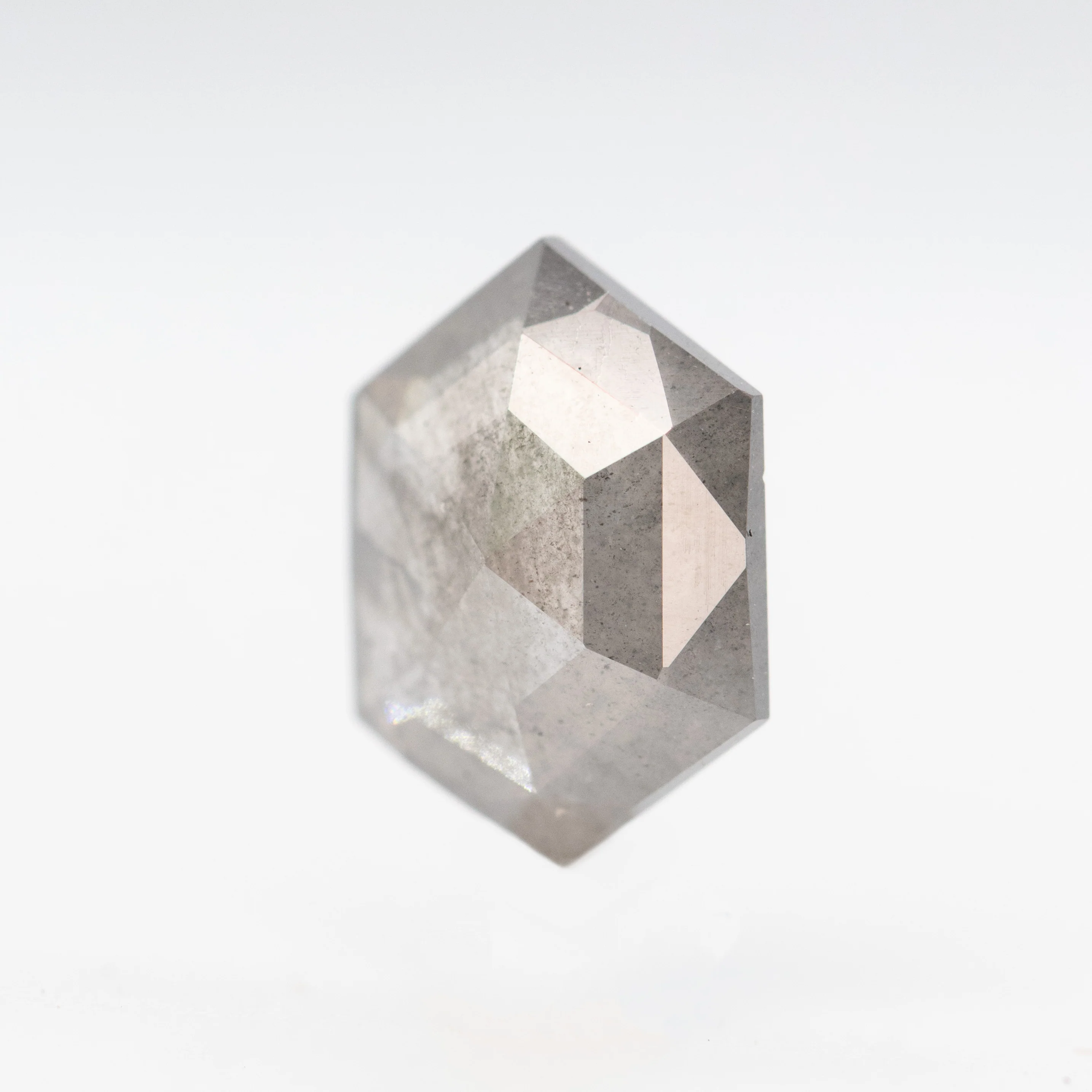 1.54 Carat Gray Hexagon Salt and Pepper Diamond for Custom Work - Inventory Code SGH154 - Image 3