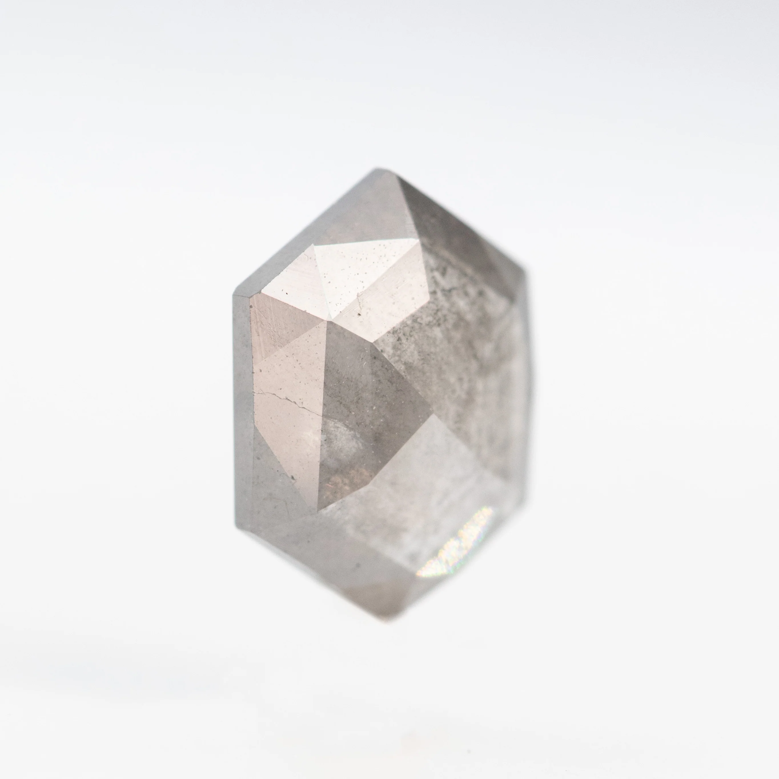 1.54 Carat Gray Hexagon Salt and Pepper Diamond for Custom Work - Inventory Code SGH154 - Image 4