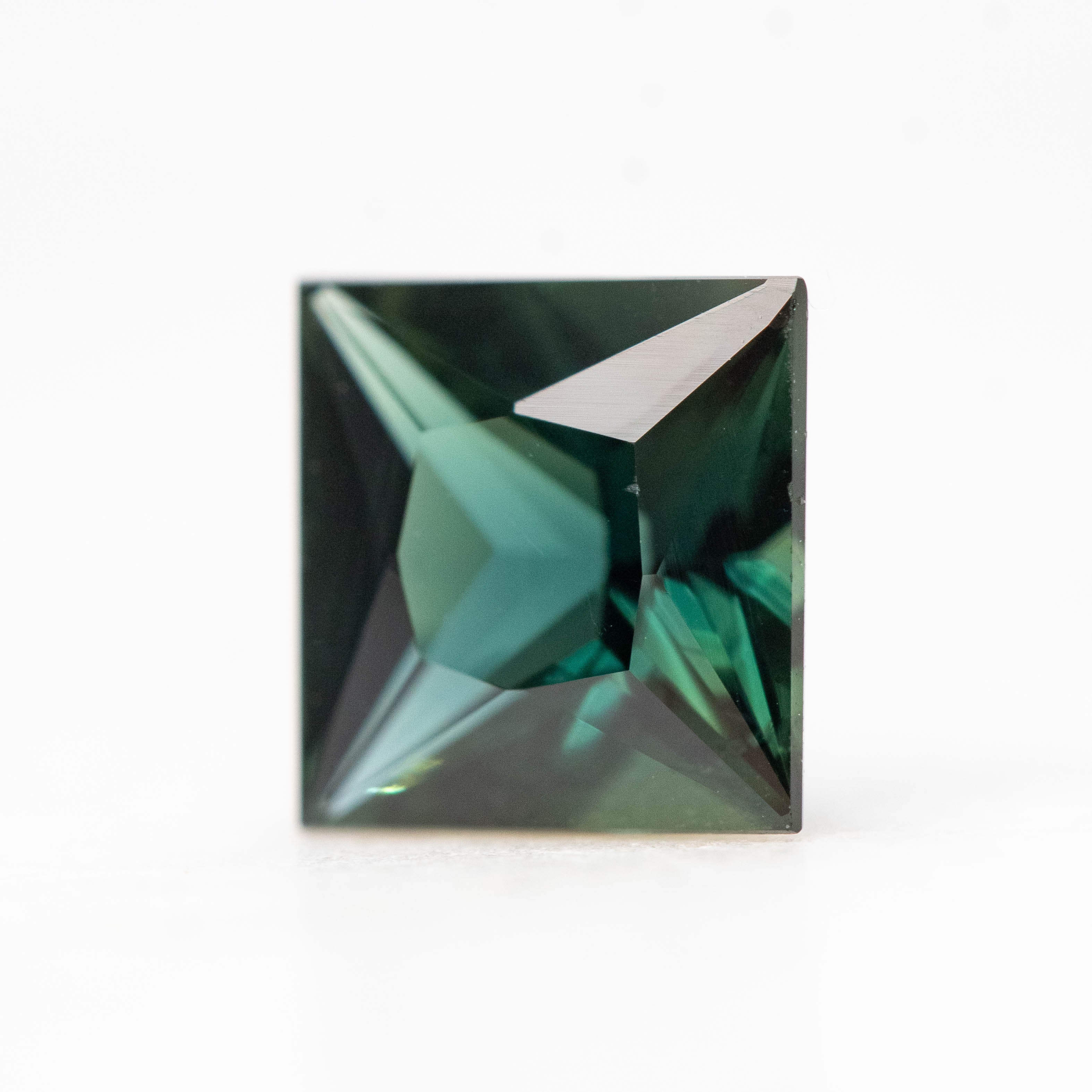1.54 Carat Princess Cut Teal Sapphire for Custom Work - Inventory Code PCTS154 - Image 3