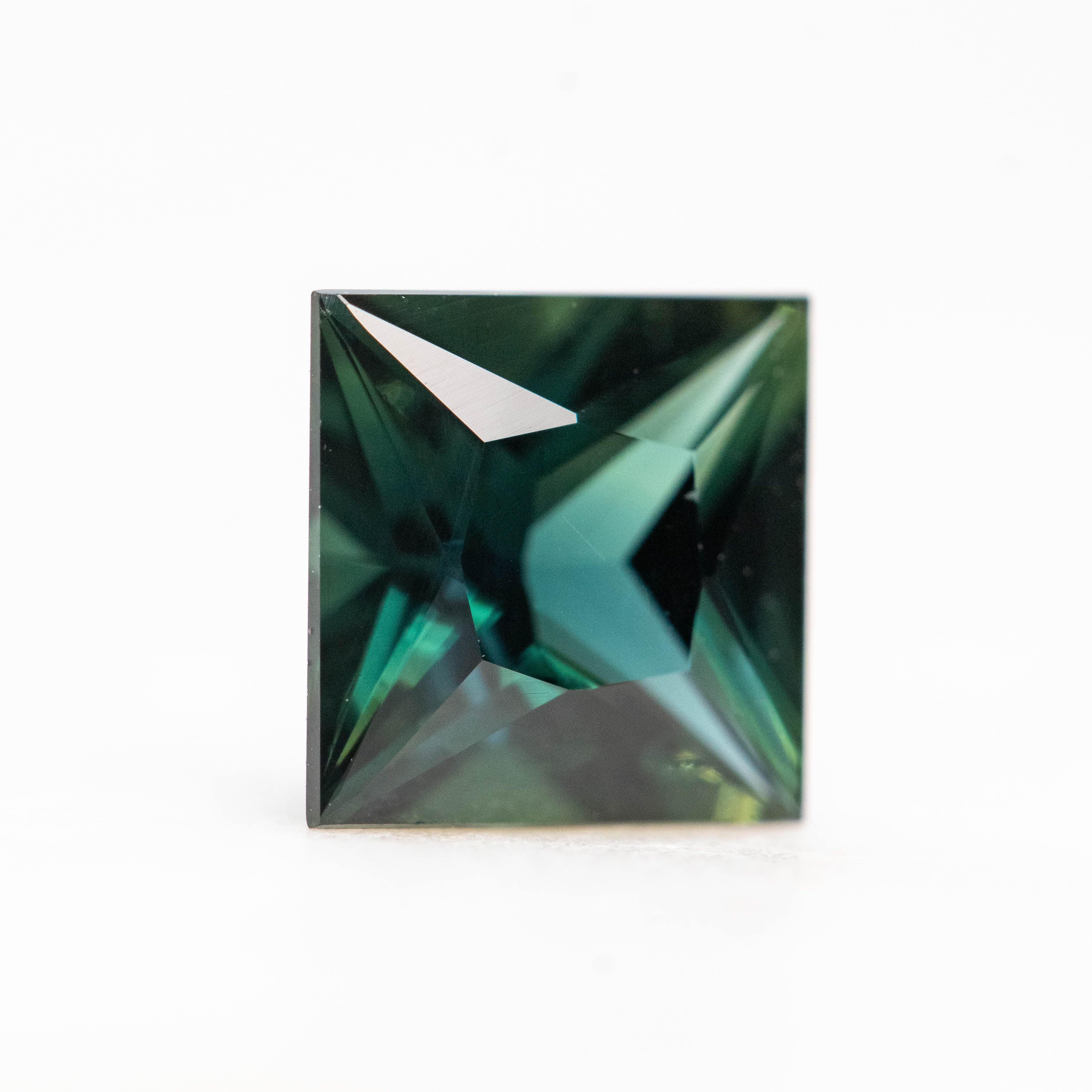 1.54 Carat Princess Cut Teal Sapphire for Custom Work - Inventory Code PCTS154 - Image 4