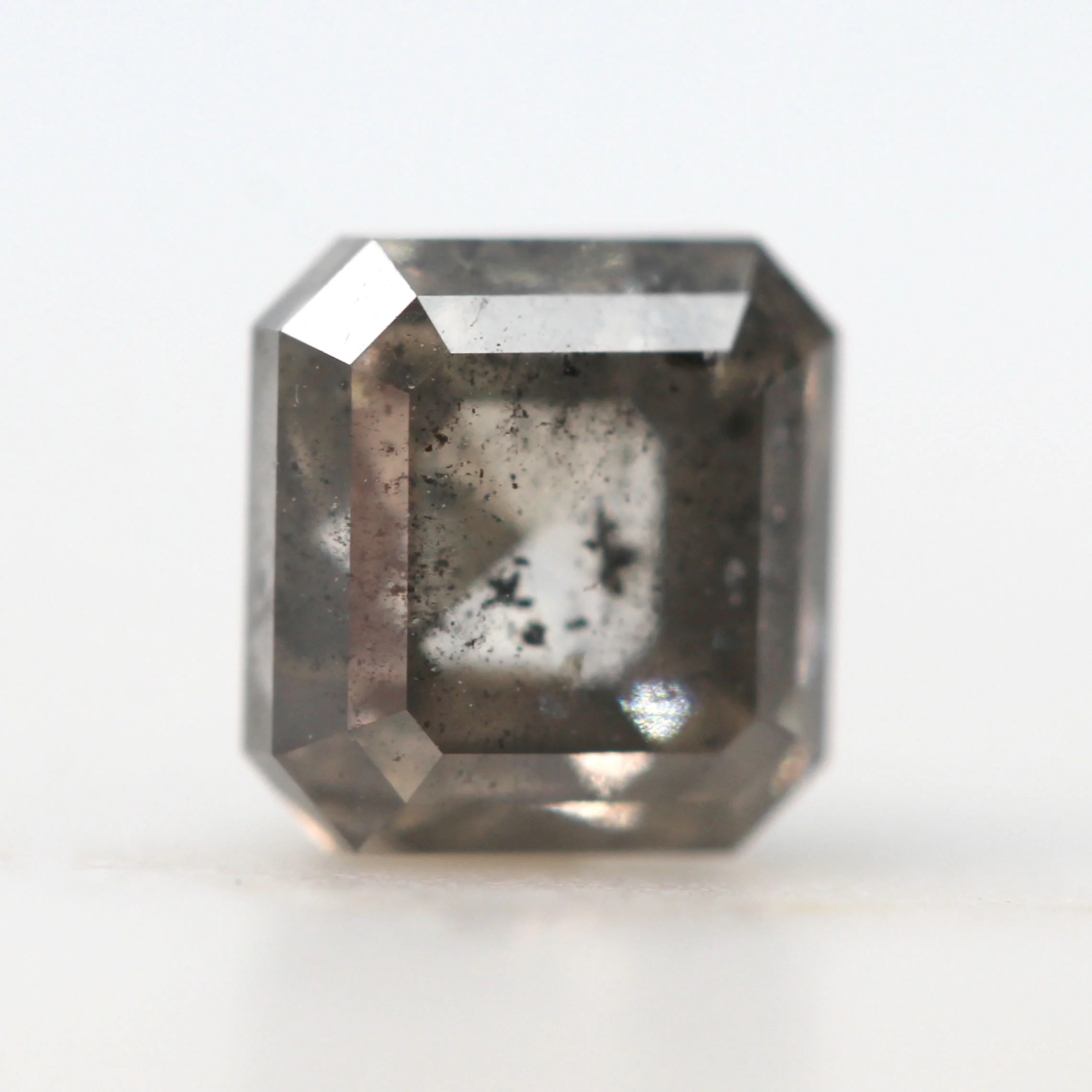 1.55 Carat Asscher Cut Champagne Brown Salt and Pepper Diamond for Custom Work - Inventory Code ABCD155 - Image 3