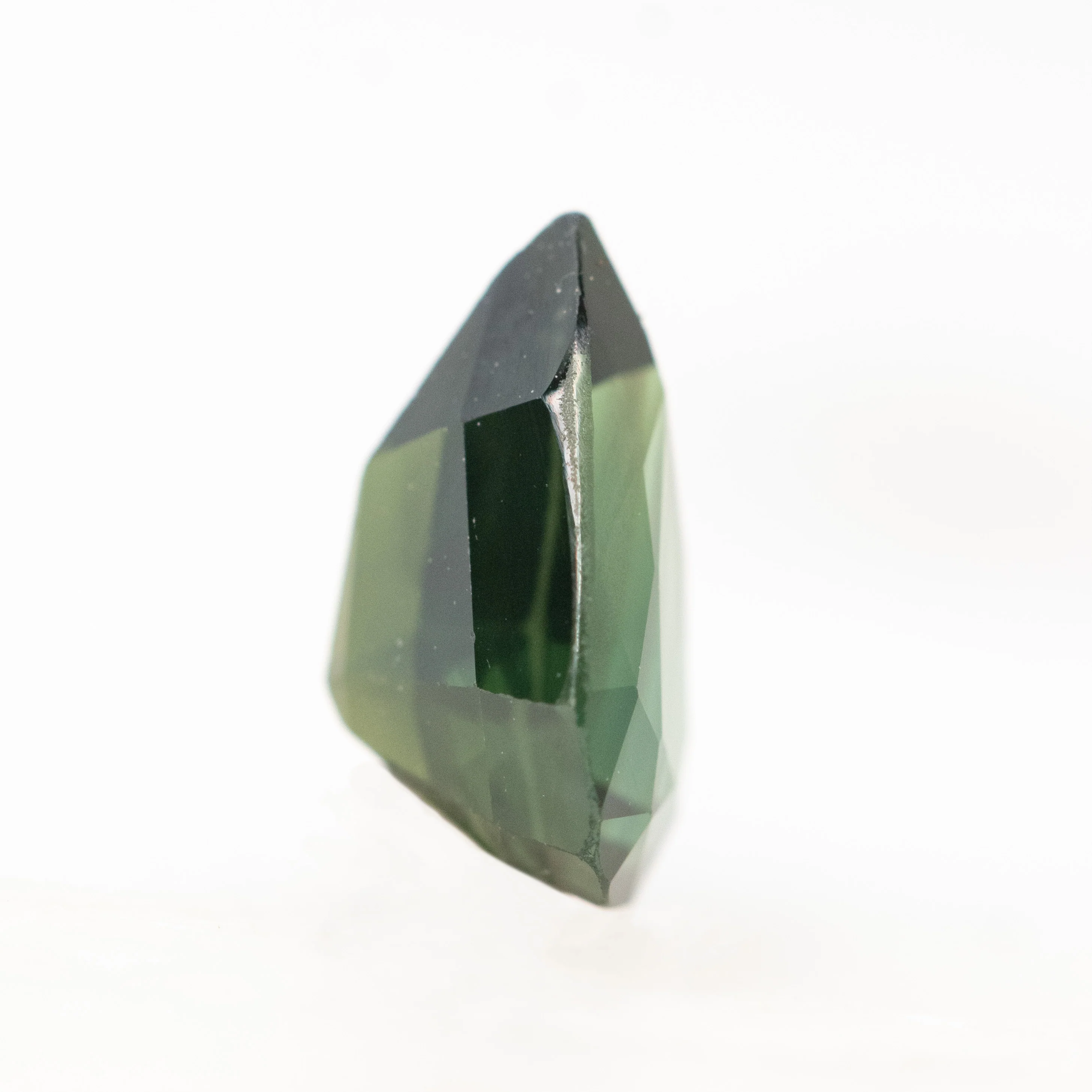 1.55 Carat Green Geometric Pear Sapphire for Custom Work - Inventory Code GPS155 - Image 5