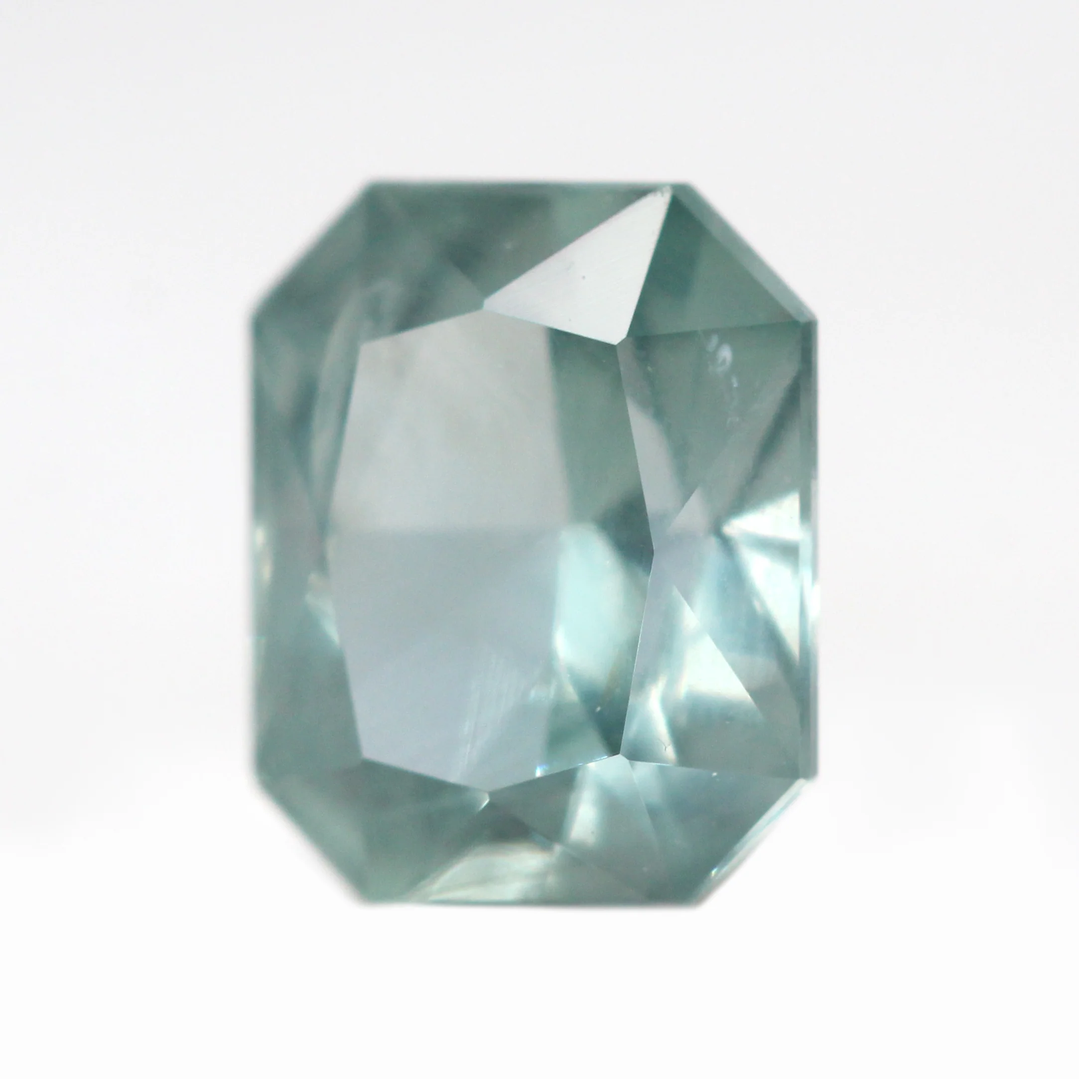 1.55 Carat Teal Radiant Emerald Cut Montana Sapphire for Custom Work - Inventory Code LTMS155 - Image 4