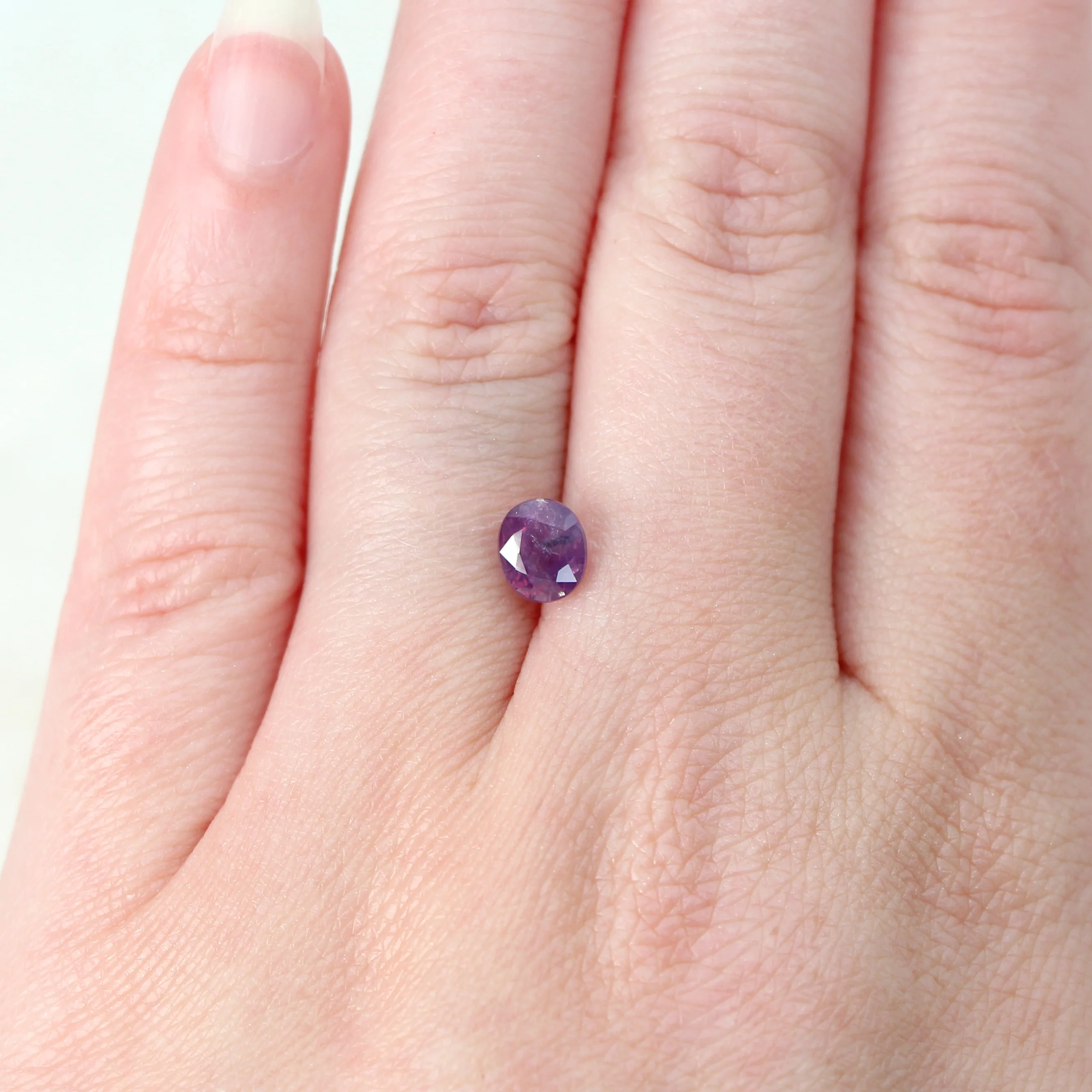 1.56 Carat Berry Purple Oval Sapphire for Custom Work - Inventory Code PSO156 - Image 2