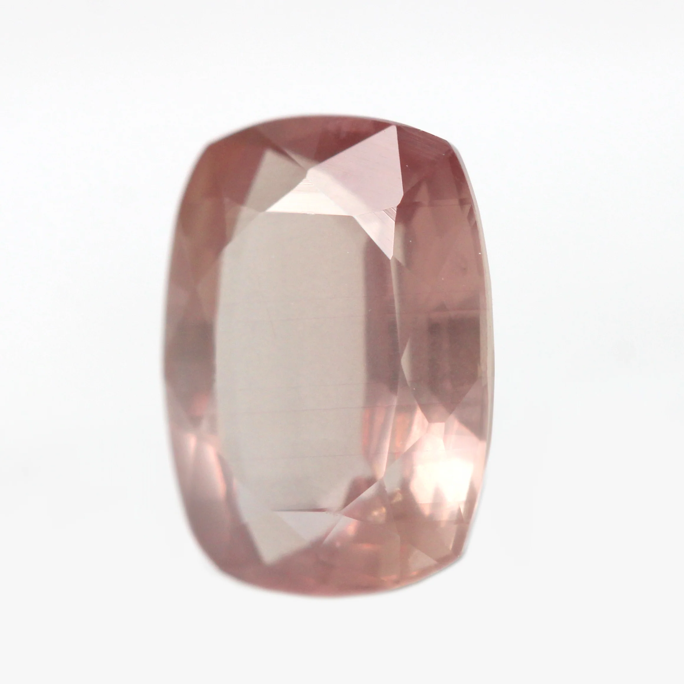 1.60 Carat Elongated Cushion Cut Peach Sapphire for Custom Work - Inventory Code CPS160 - Image 3