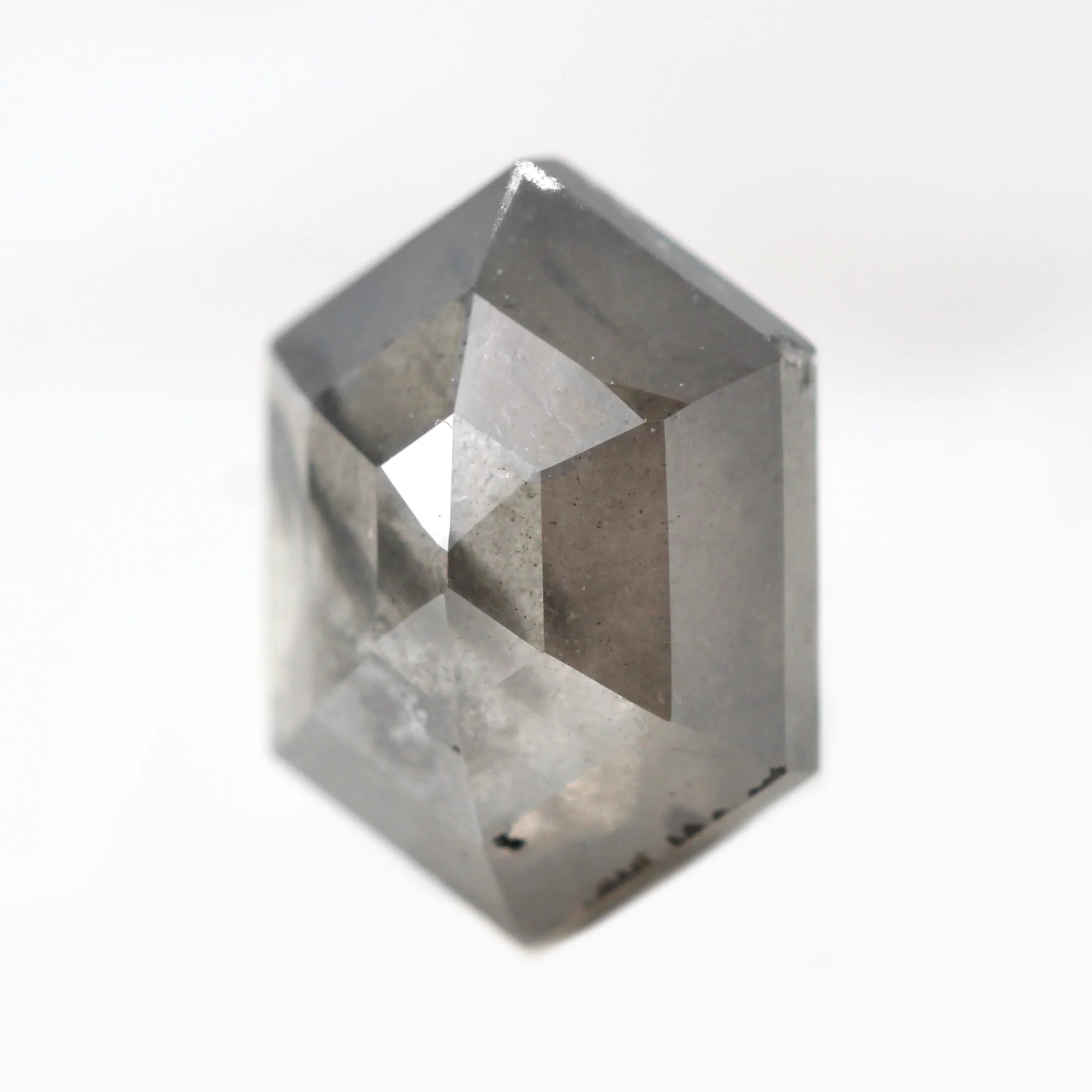 1.61 Carat Gray Hexagon Salt and Pepper Diamond for Custom Work - Inventory Code SGH161 - Image 3