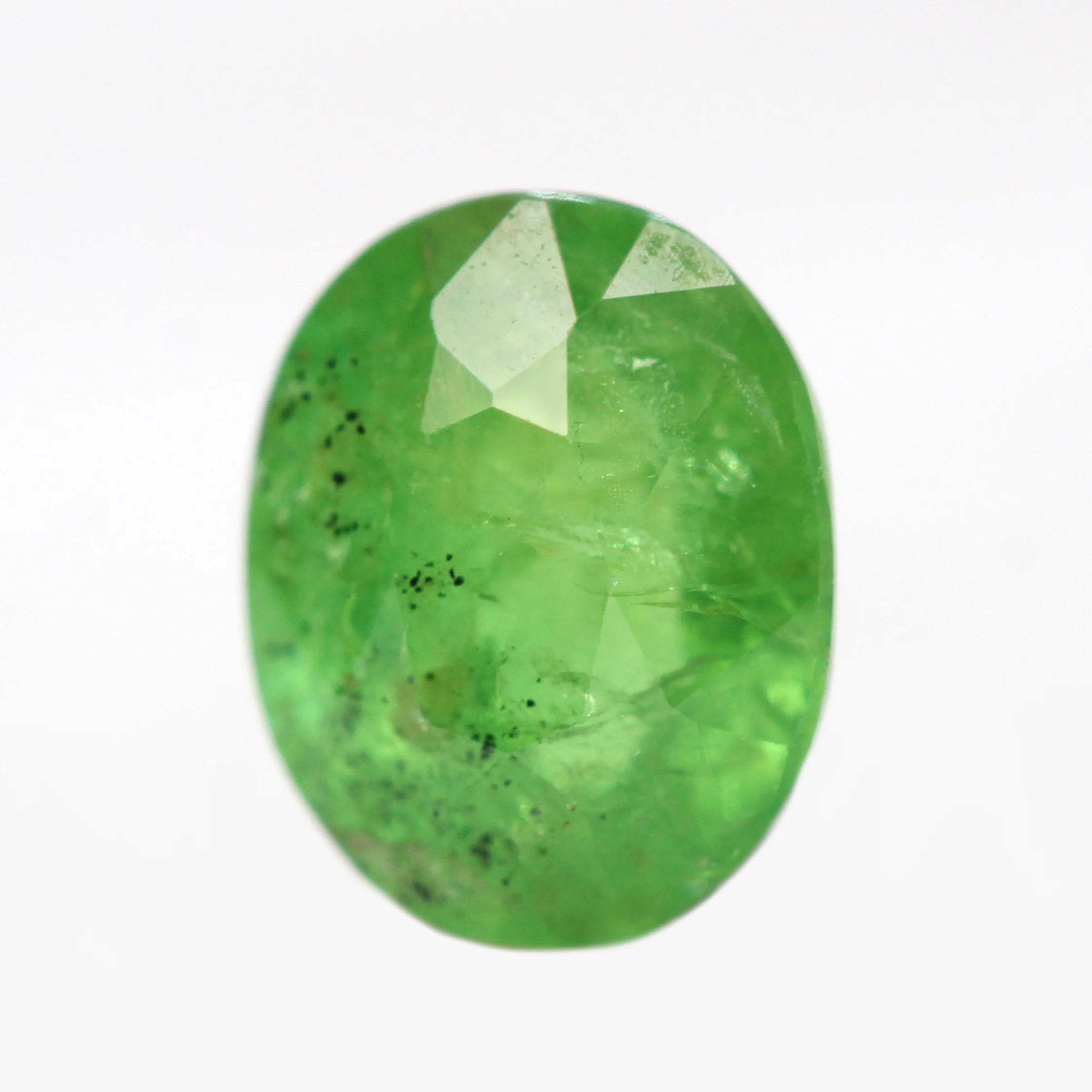 1.63 Carat Green Oval Grossular Garnet for Custom Work - Inventory Code GOG163 - Image 3