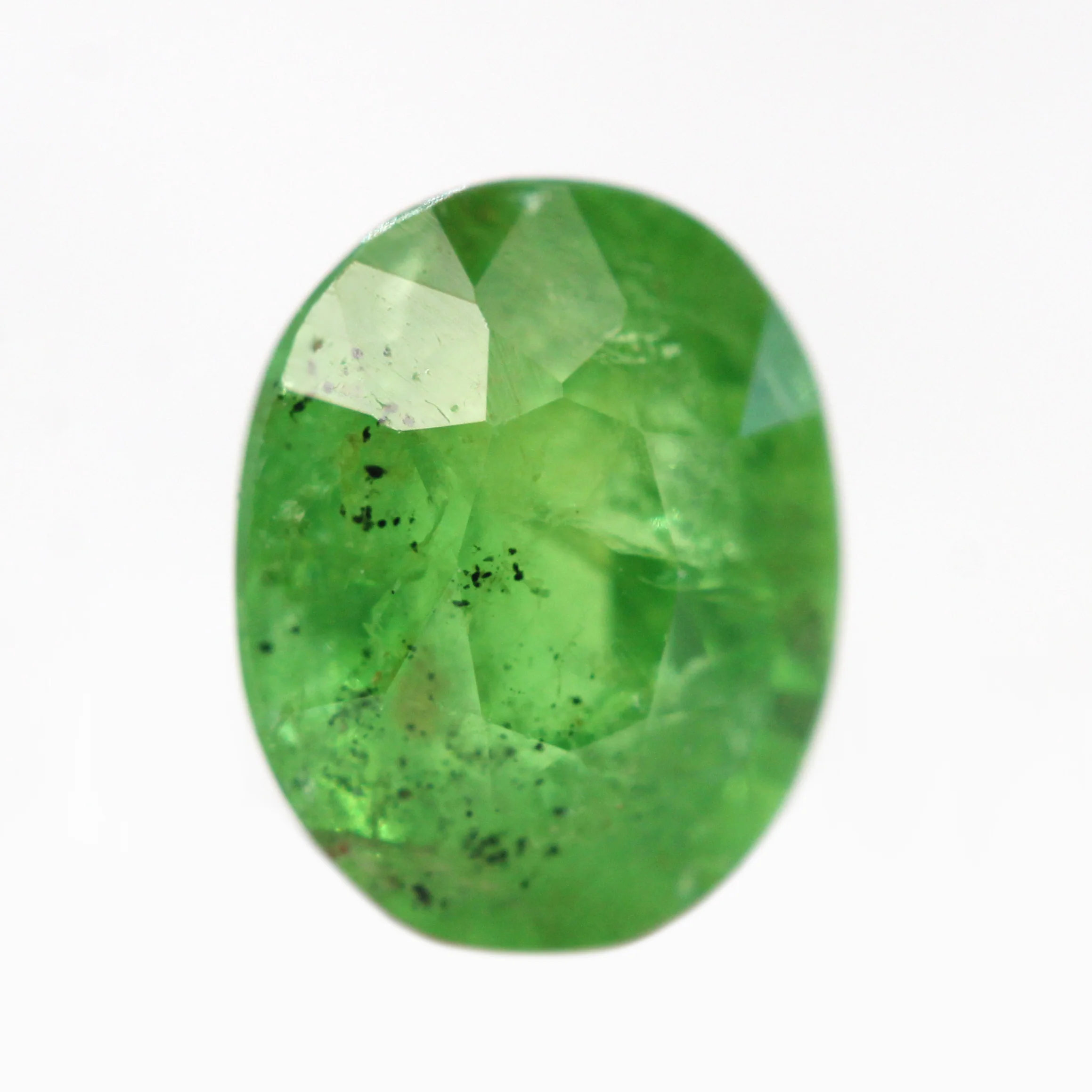 1.63 Carat Green Oval Grossular Garnet for Custom Work - Inventory Code GOG163 - Image 4