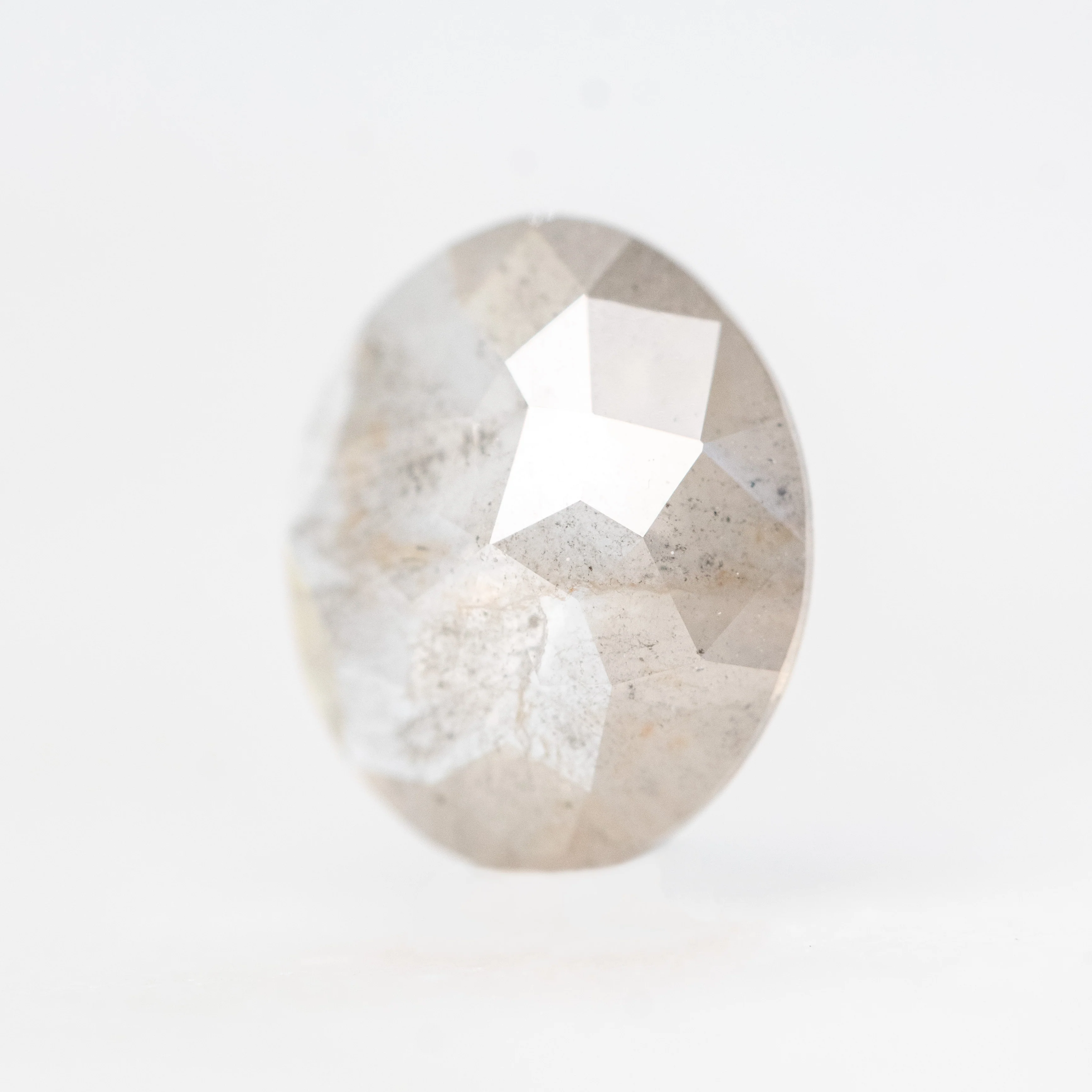 1.66 Carat Light Gray Oval Salt and Pepper Diamond for Custom Work - Inventory Code RO166 - Image 3