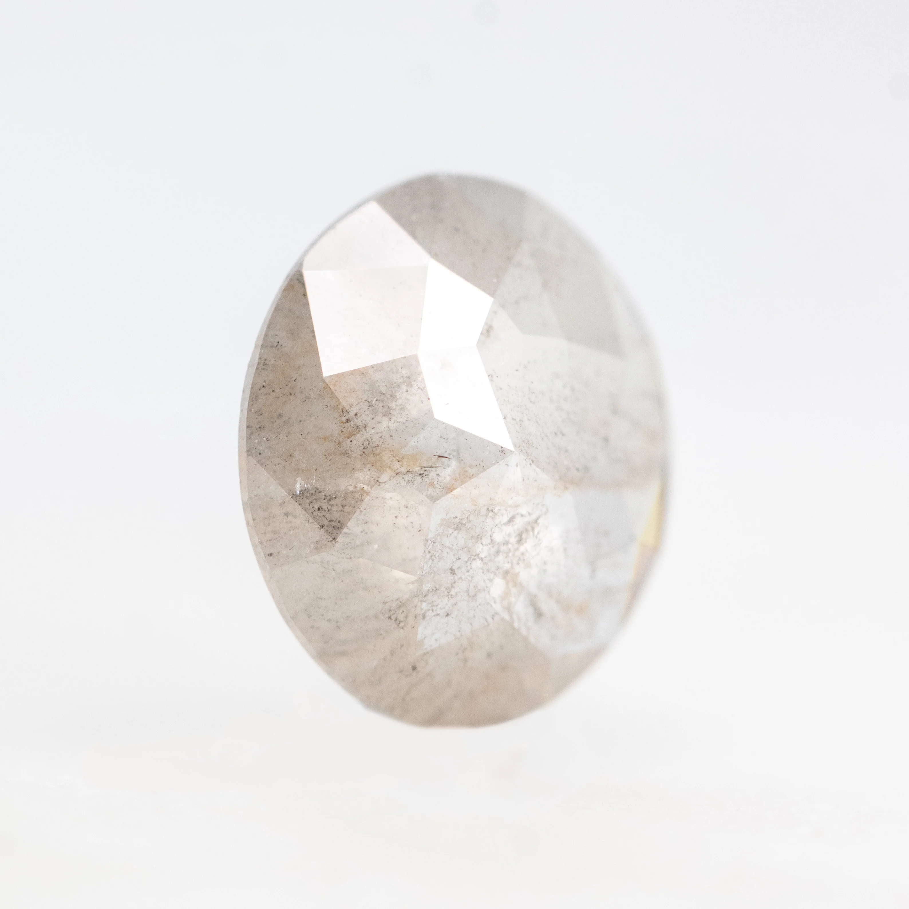 1.66 Carat Light Gray Oval Salt and Pepper Diamond for Custom Work - Inventory Code RO166 - Image 4